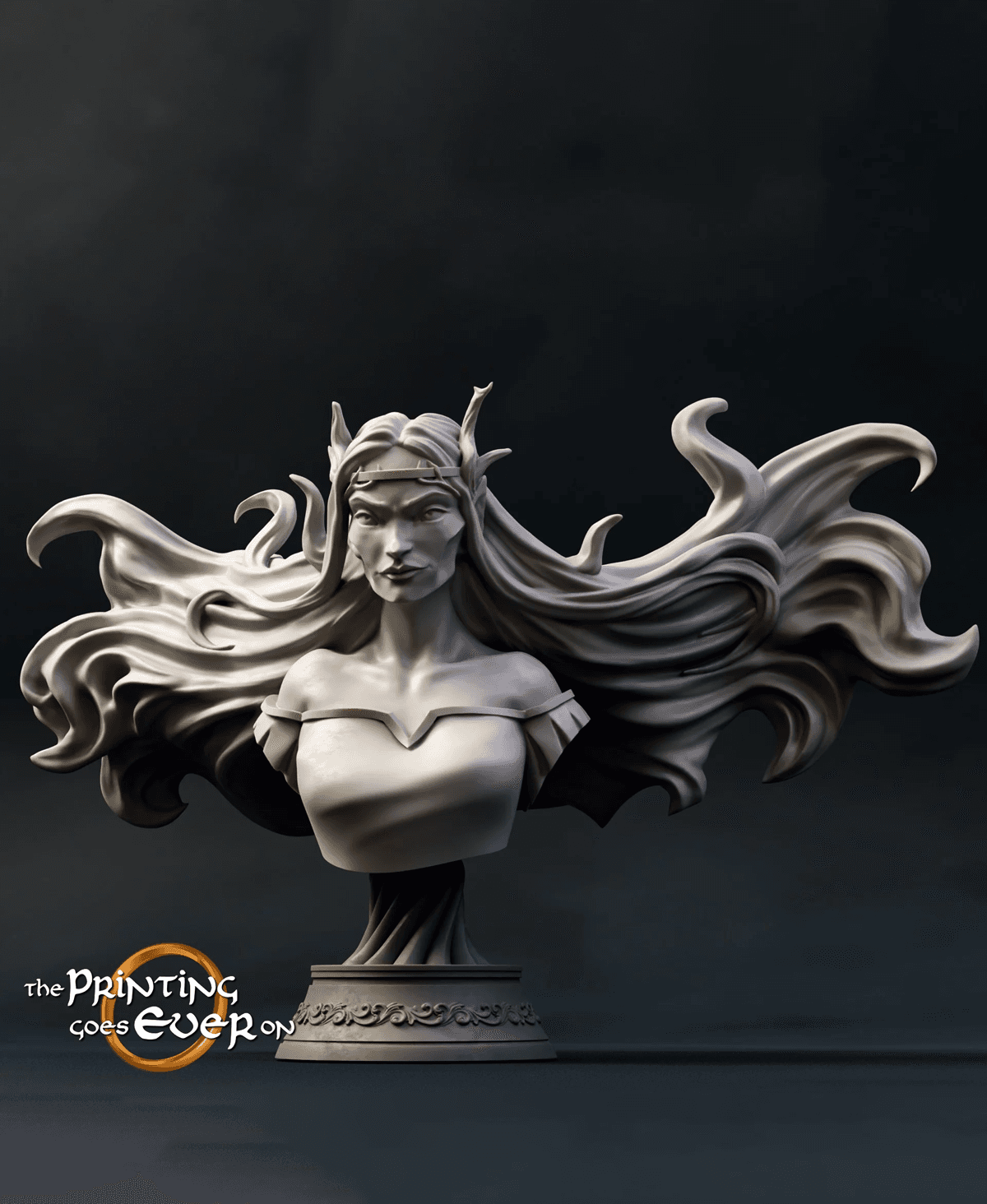 Elven Witch - Bust 3d model