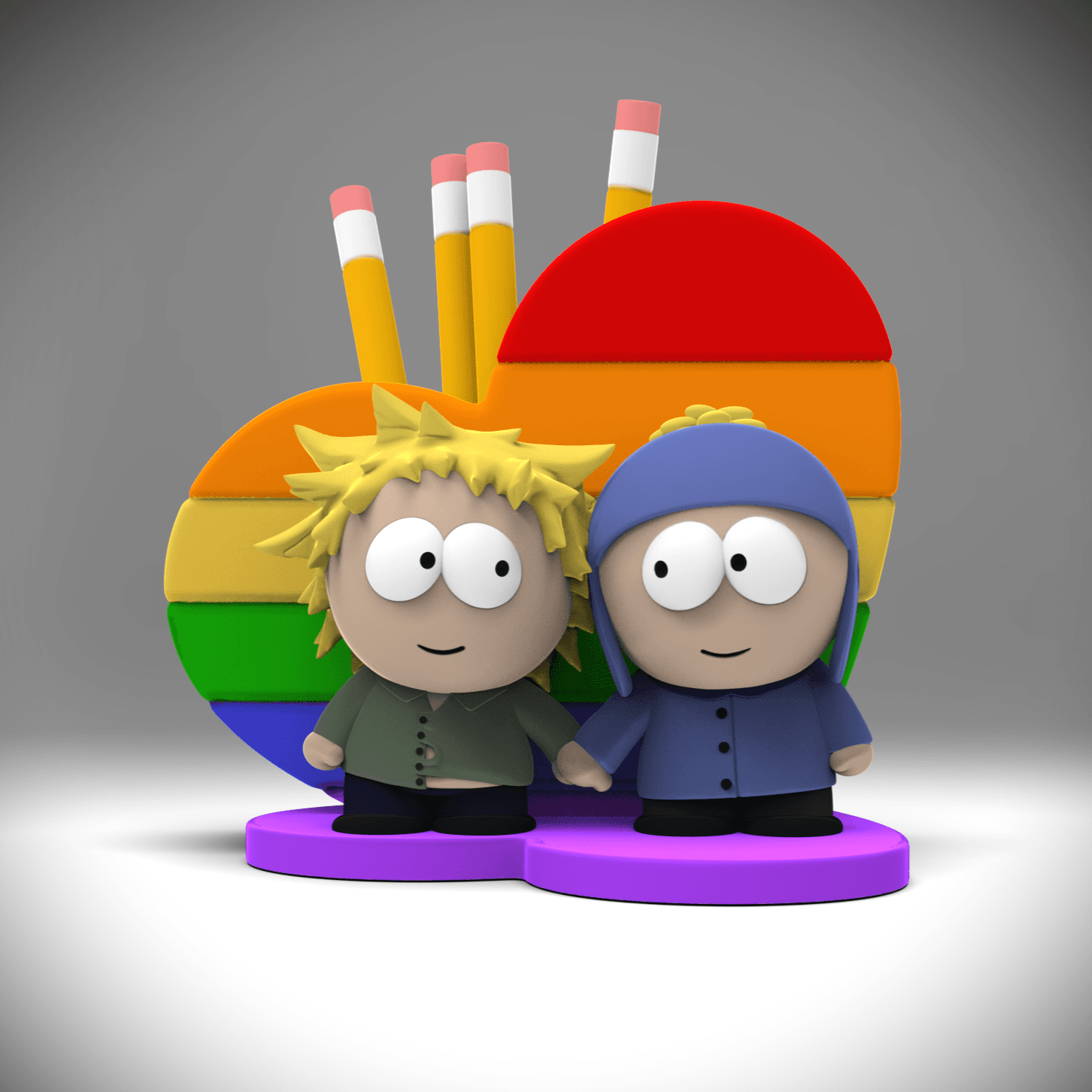 Creek Pride -Desk Organizer Decor (South Park) 3d model