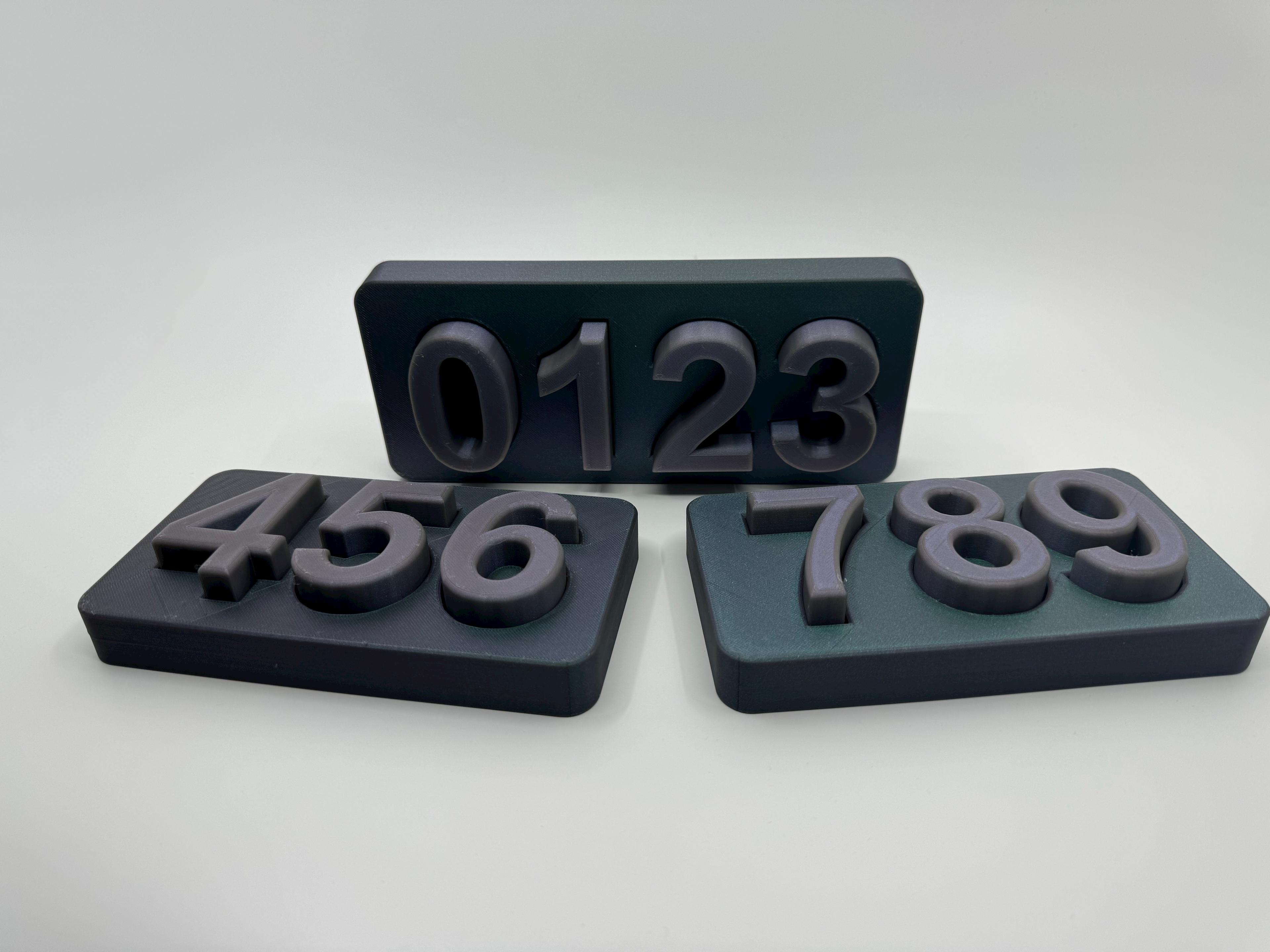 Number Puzzle Boards 3d model