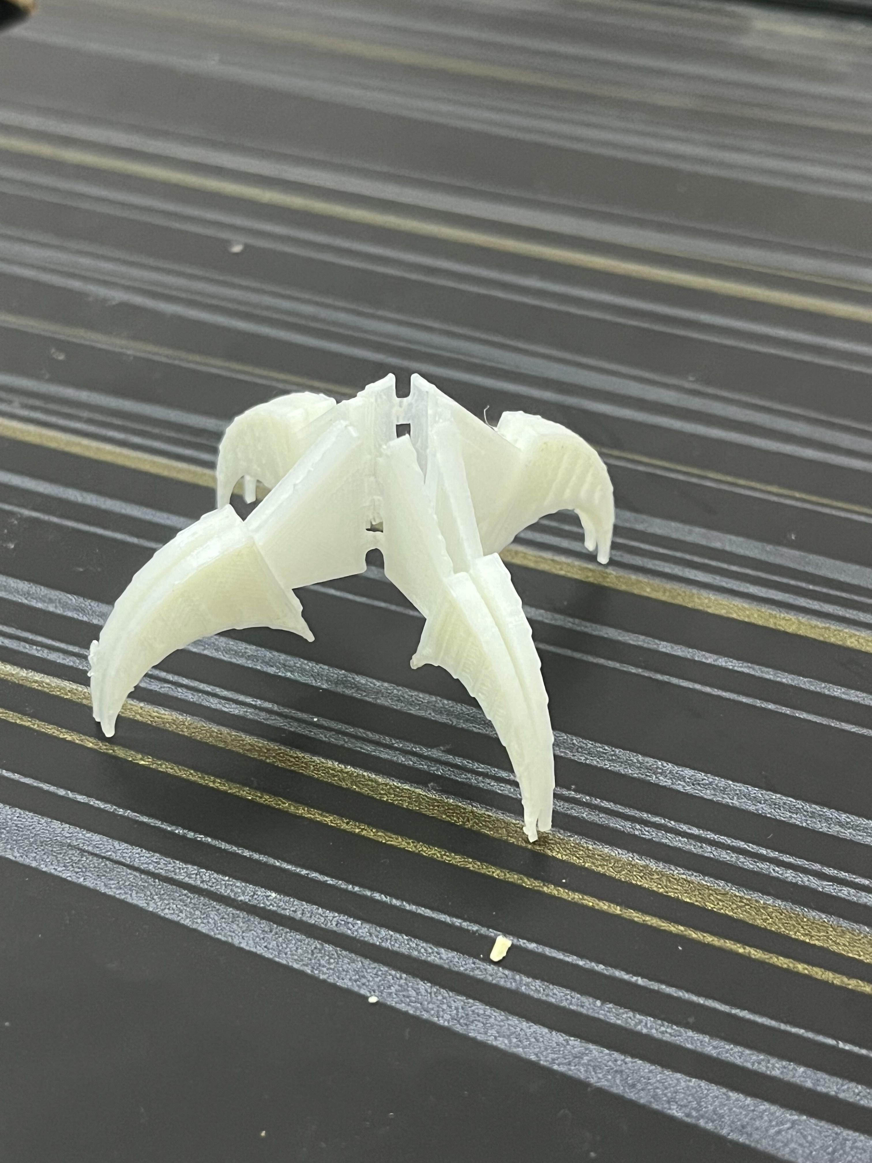 Origami Thorn - Self Connecting Piece 3d model