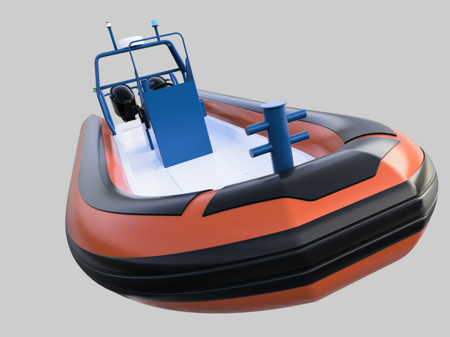 Zodiac 1/20 type Milpro SRR 750 SNSM semi-rigid intervention boat 3d model