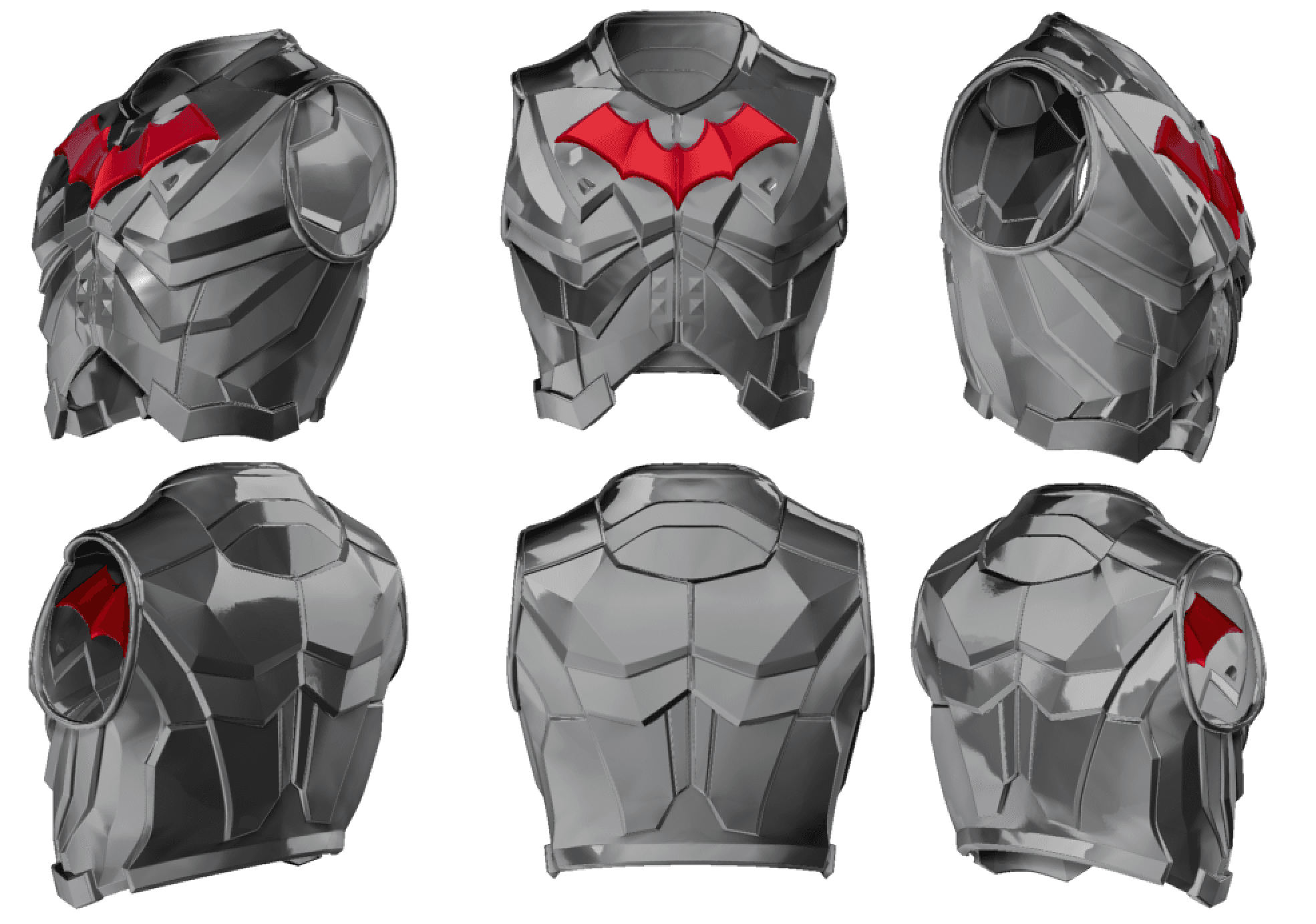 Red Hood Chest Piece 3 3d model