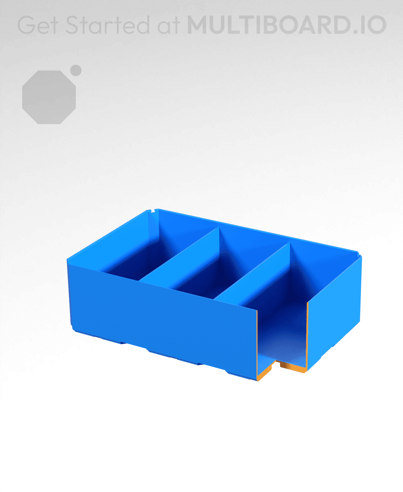 3x2x1 - Divided Bin - Multibin Insert 3d model