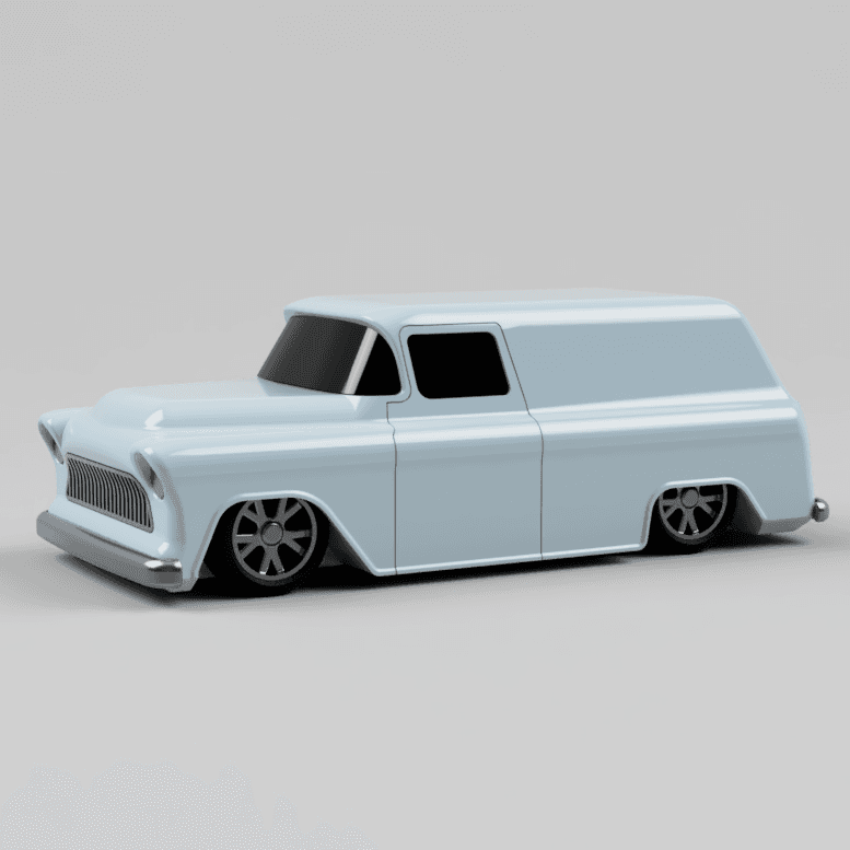 1955 CHEVY PANEL VAN 3d model