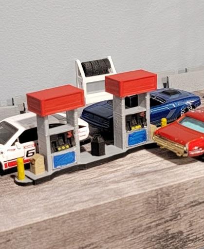 Gas Bar Island v2 - 1:64 Two versions of topper 1:64 - Drove around 3 times trying to find which side the gas tank was on - 3d model