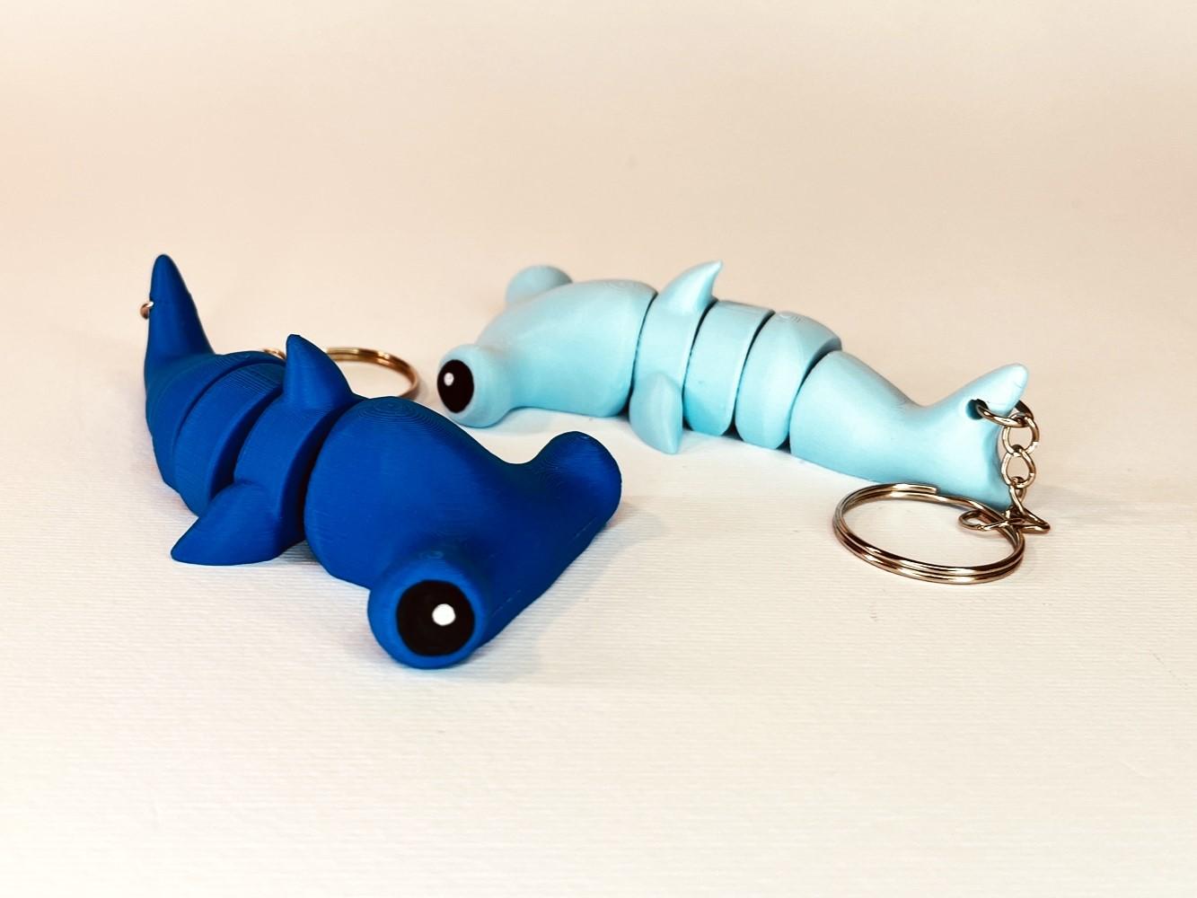 Cute Flexi Hammerhead Shark (Toy, Keych. & Magnet) 3d model