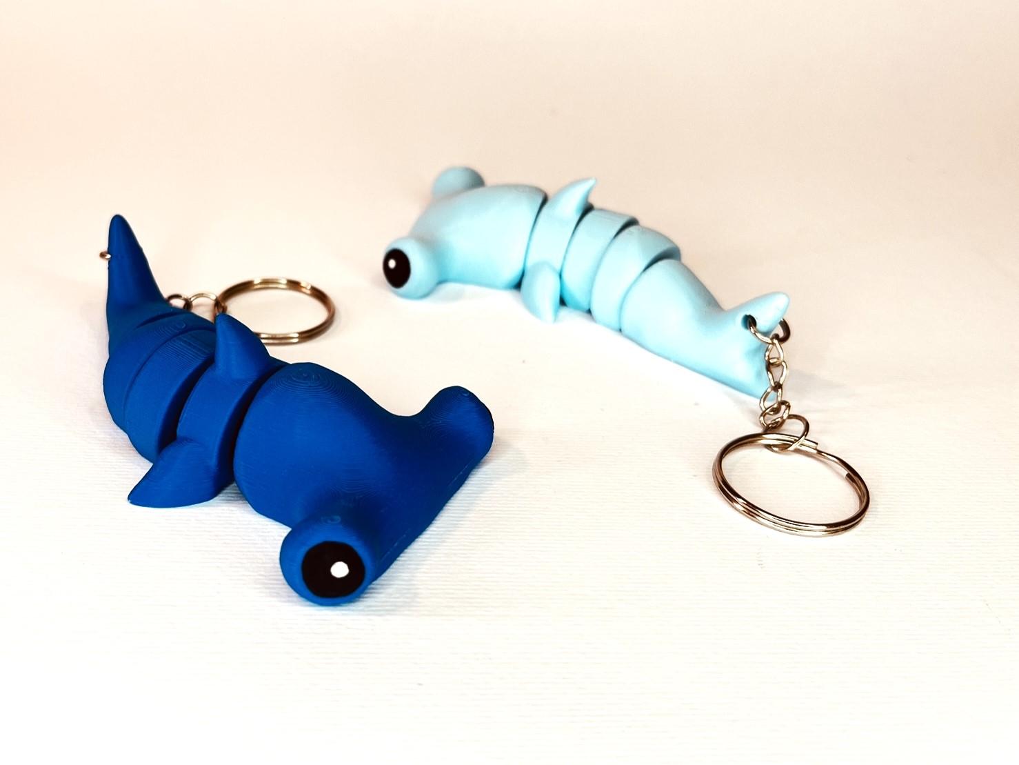 Cute Flexi Hammerhead Shark (Toy, Keych. & Magnet) 3d model