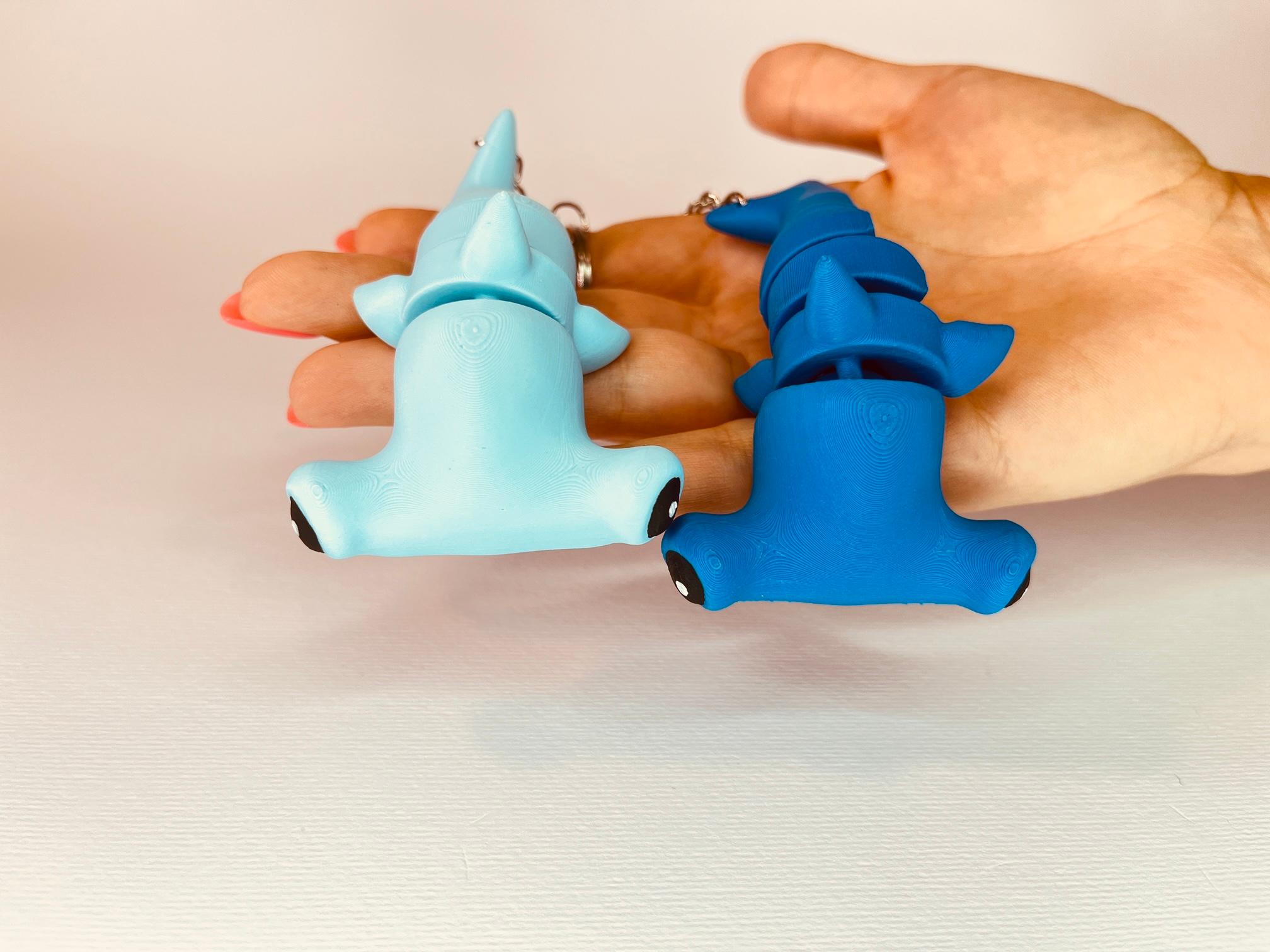 Cute Flexi Hammerhead Shark (Toy, Keych. & Magnet) 3d model