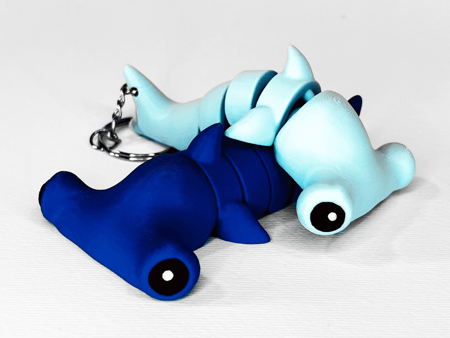 Cute Flexi Hammerhead Shark (Toy, Keych. & Magnet) 3d model