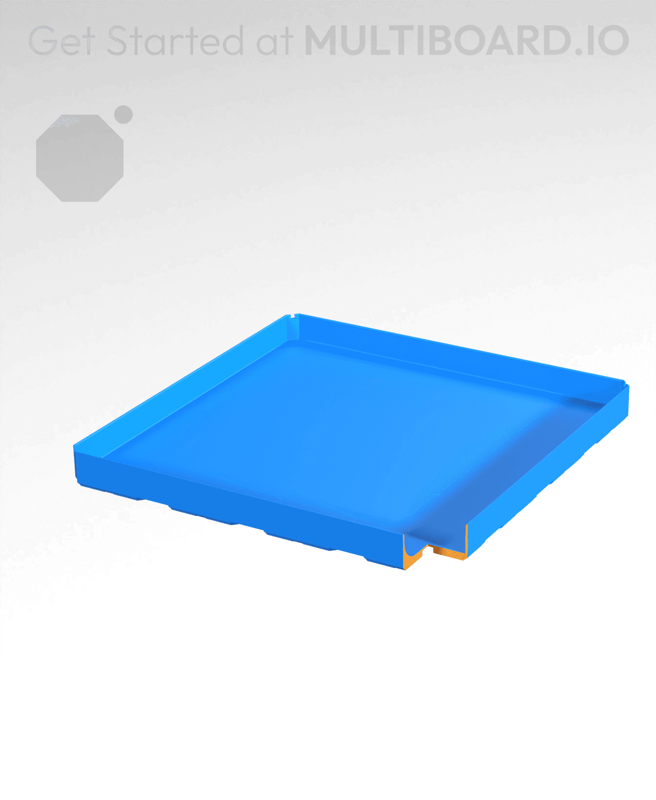 4x4x0.5 - Curved Bin - Multibin Insert 3d model