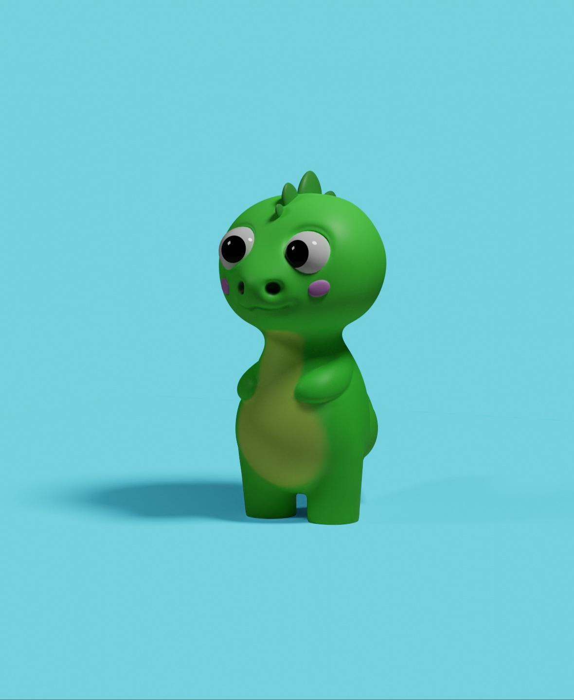 3D printable Cute Dinosaur 3d model