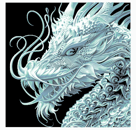 ice dragon multicolor wall art (easy to print!) 3d model