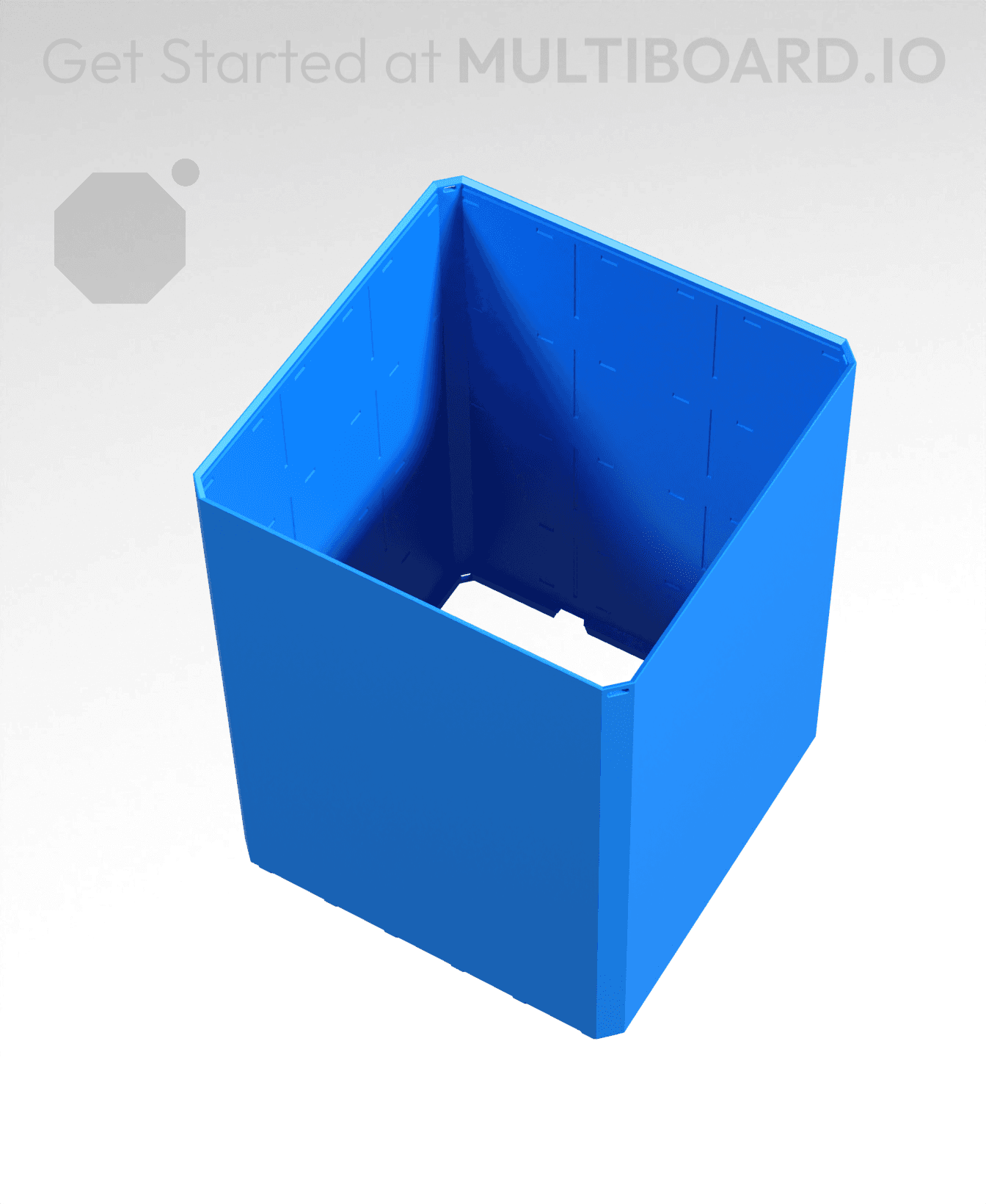 3x3x4 - Simple Walls - Universal Click-In Multibin Shell Extension 3d model