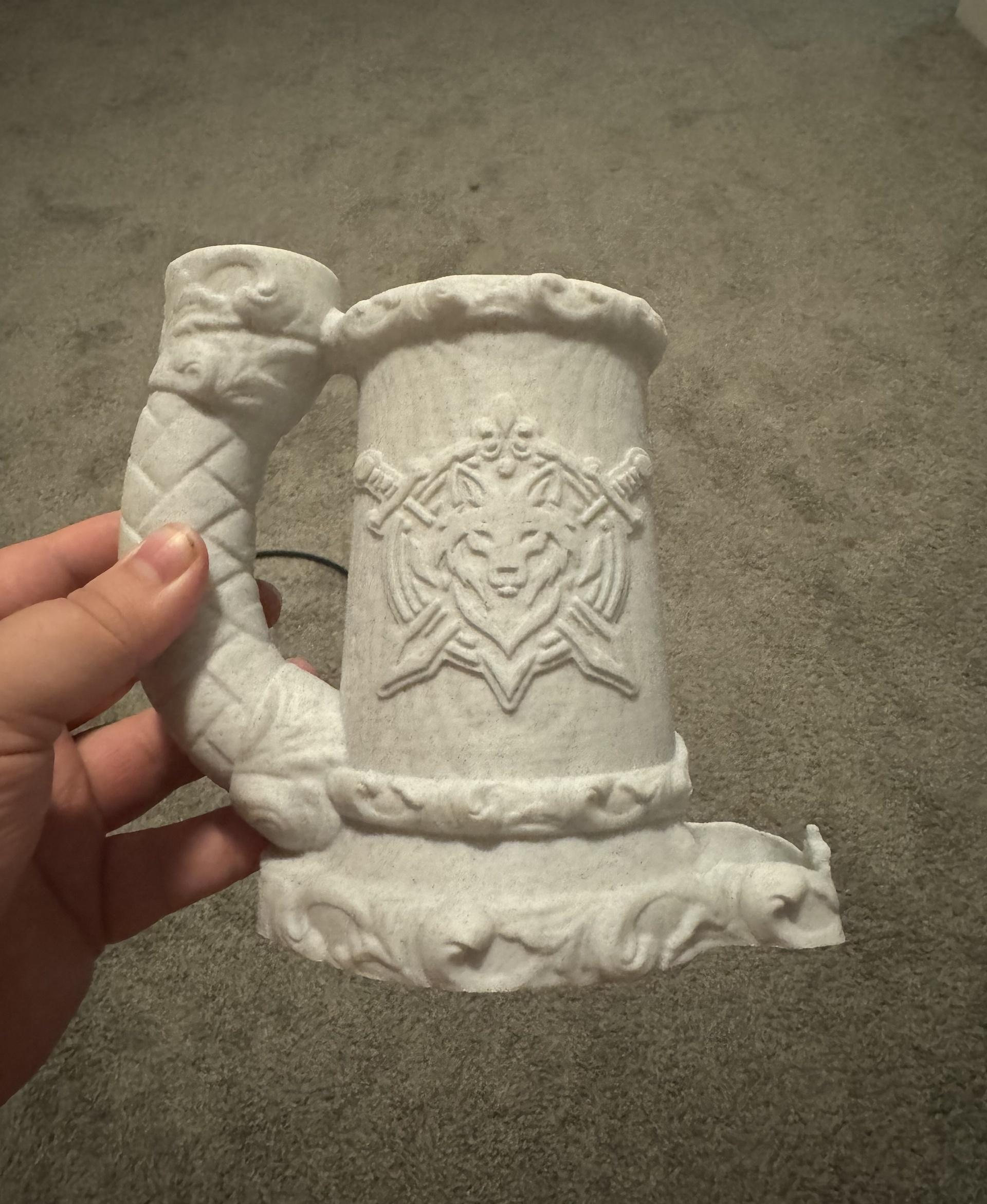 WOLF CREST CAN COZY DICE TOWER - Printed on an AnkerMake M5C using the Precision settings preset. Painted supports on the underside of the handle. Took approximately 12.5 hrs to print. - 3d model
