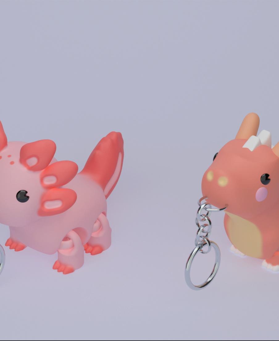 3D Flexi Platypus Keychain (Limited Time Free) 3d model