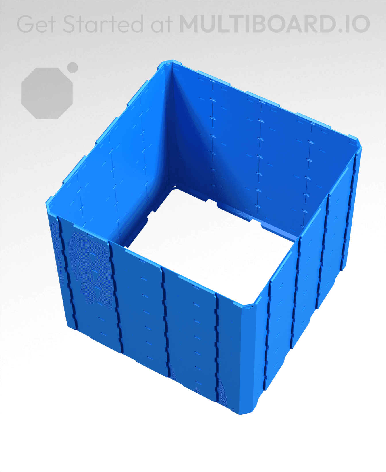 4x4x3.5 - Full Multipoint Rail - Universal Click-In Multibin Shell Extension 3d model