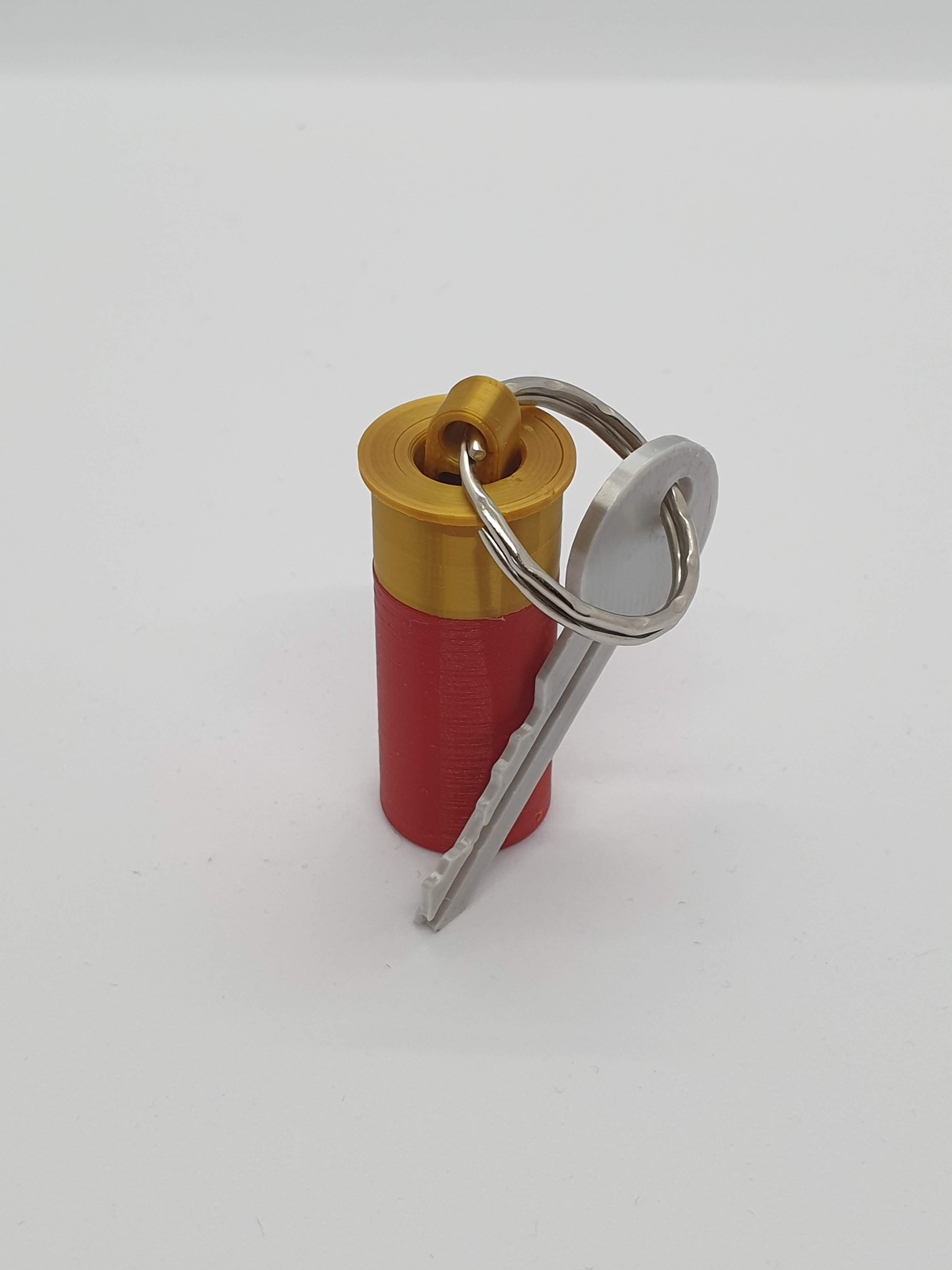 Shotgun Shell Keychain Stash Container 3d model