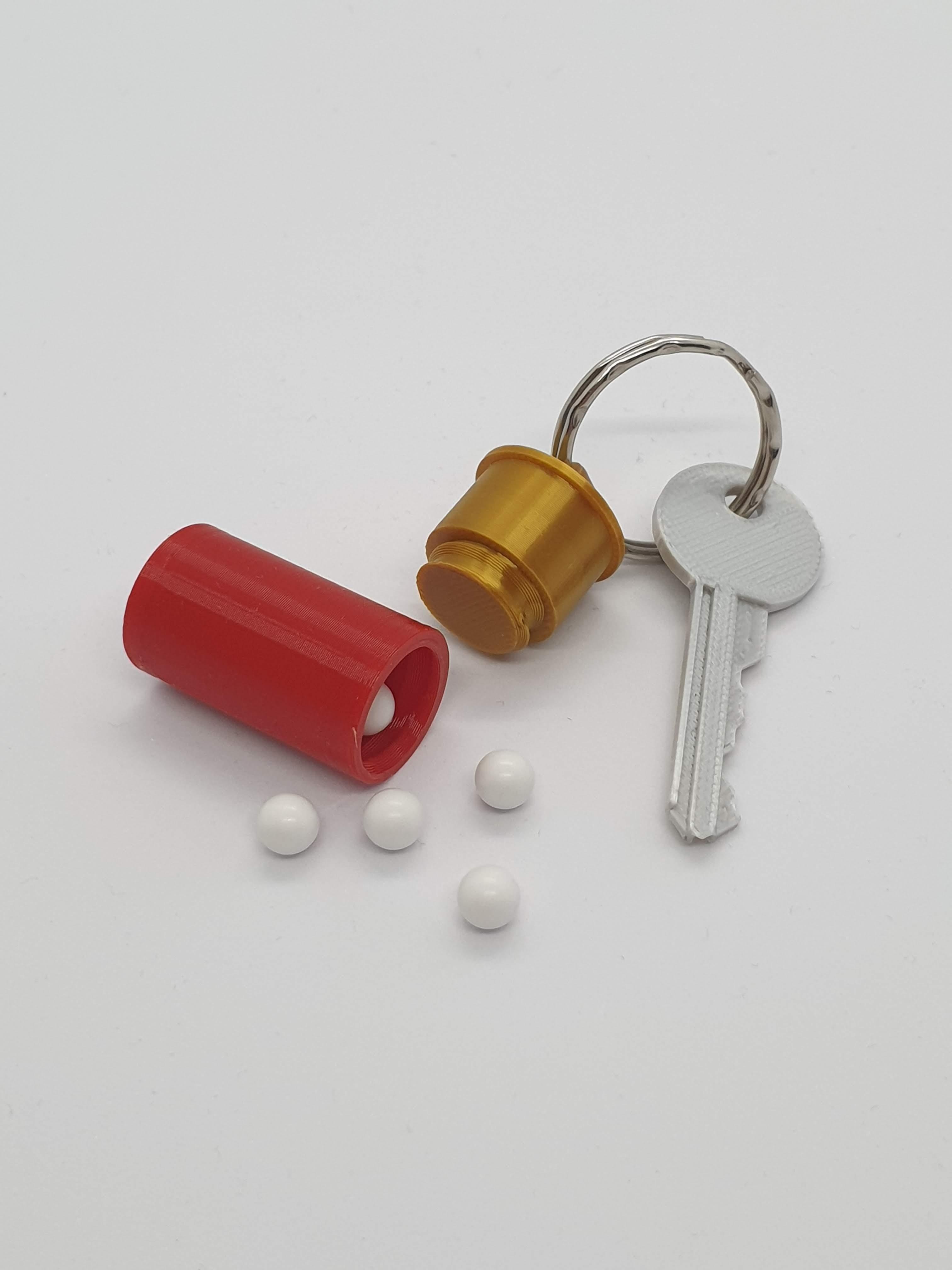 Shotgun Shell Keychain Stash Container 3d model