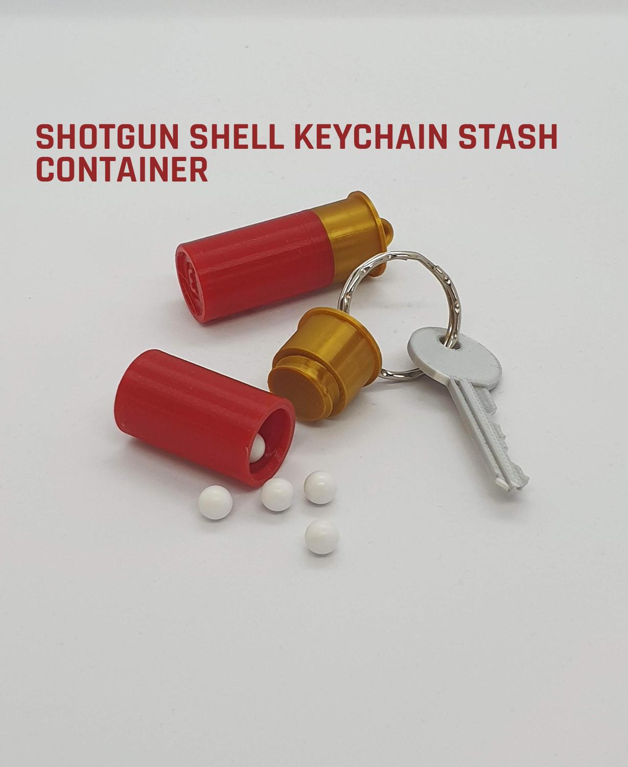 Shotgun Shell Keychain Stash Container 3d model