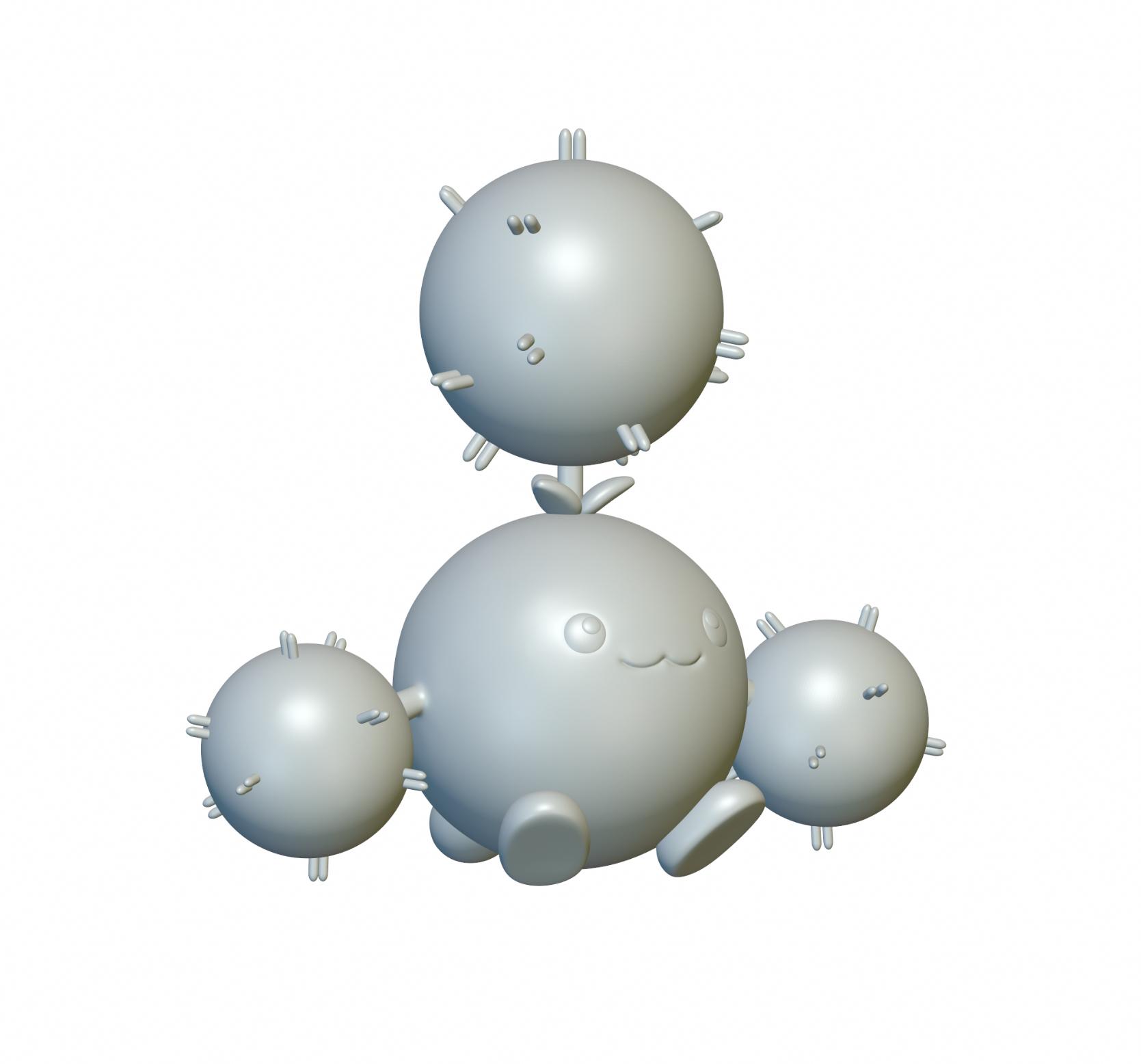 Pokemon Jumpluff #189 - Optimized for 3D Printing 3d model