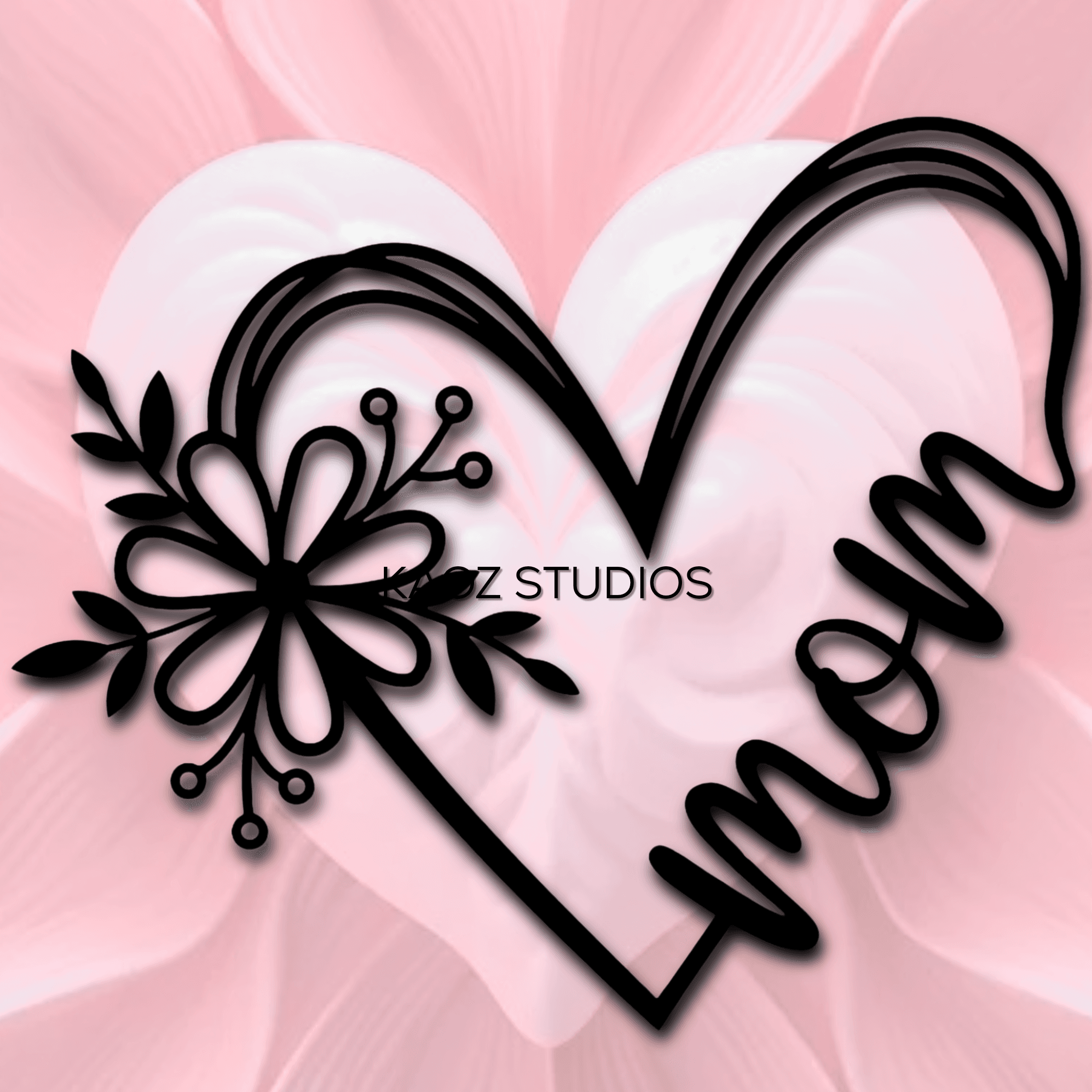 mom heart wall art valentines day wall decor gift for mom decoration 3d model