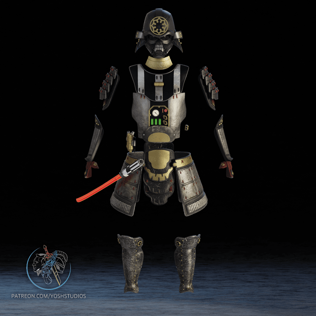 Sengoku Darth Vader Costume 3D Print File STL 3d model