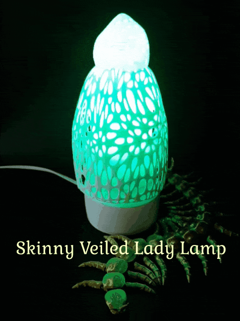 Veiled Lady Lamp - Skinny - Mushroom Decor 3d model