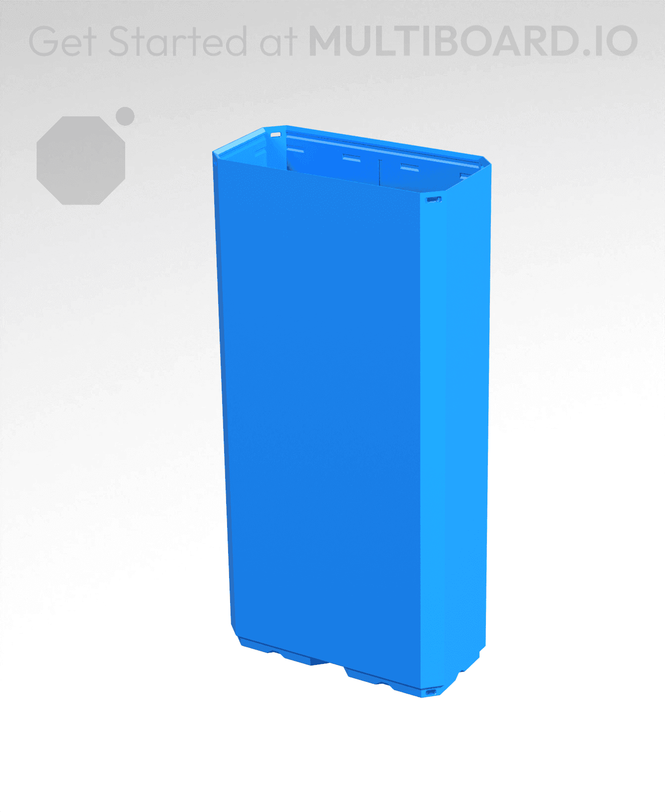 2x1x4 - Simple Walls - Multibin Shell 3d model