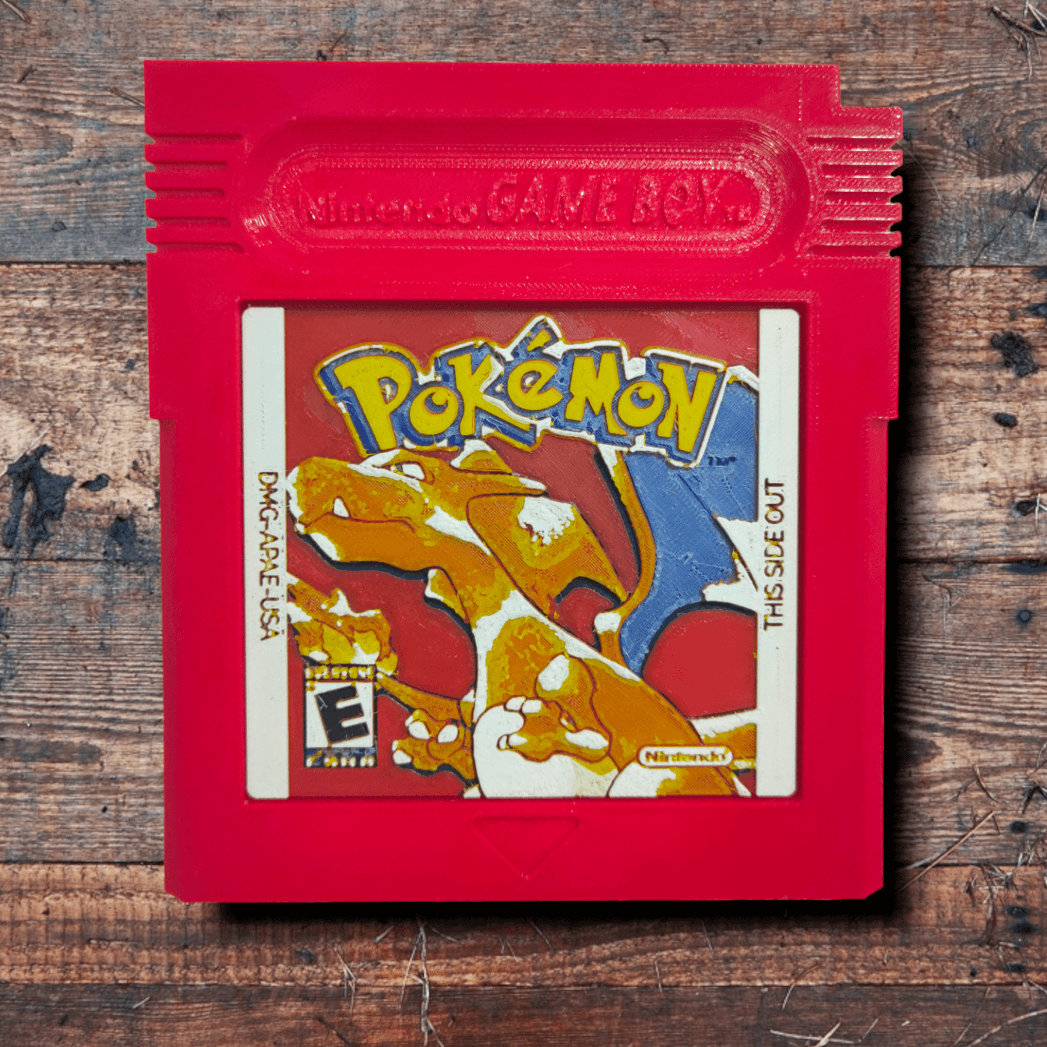 Pokemon Red Cartridge & Multicolor Sticker 3d model