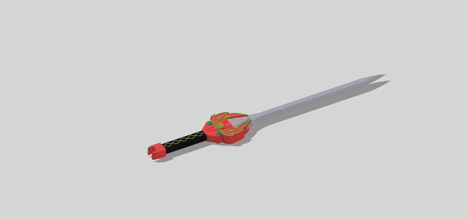 Red Ranger Power Sword  3d model