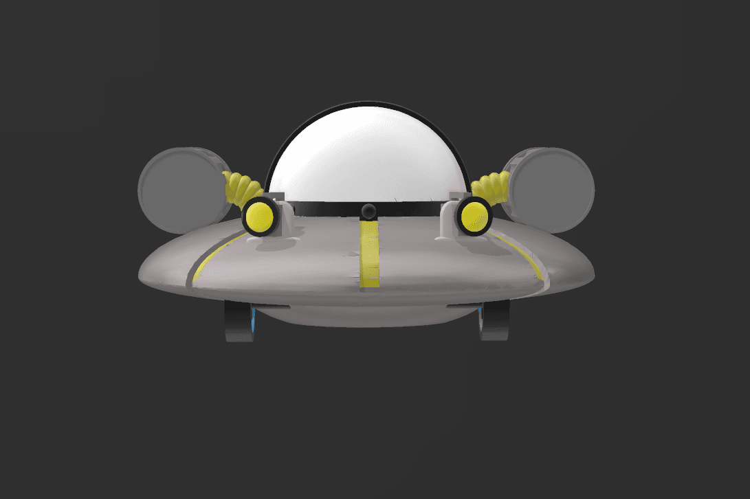 Rick and Morty ship 3d model