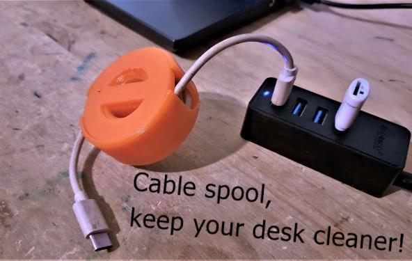 cable spooler small/medium 3d model