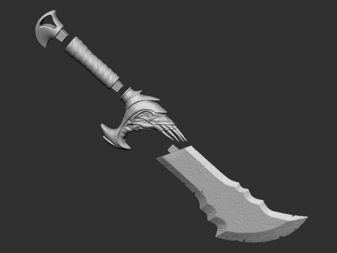 Kratos Blades Of Chaos 3D Print File STL God Of War 3d model