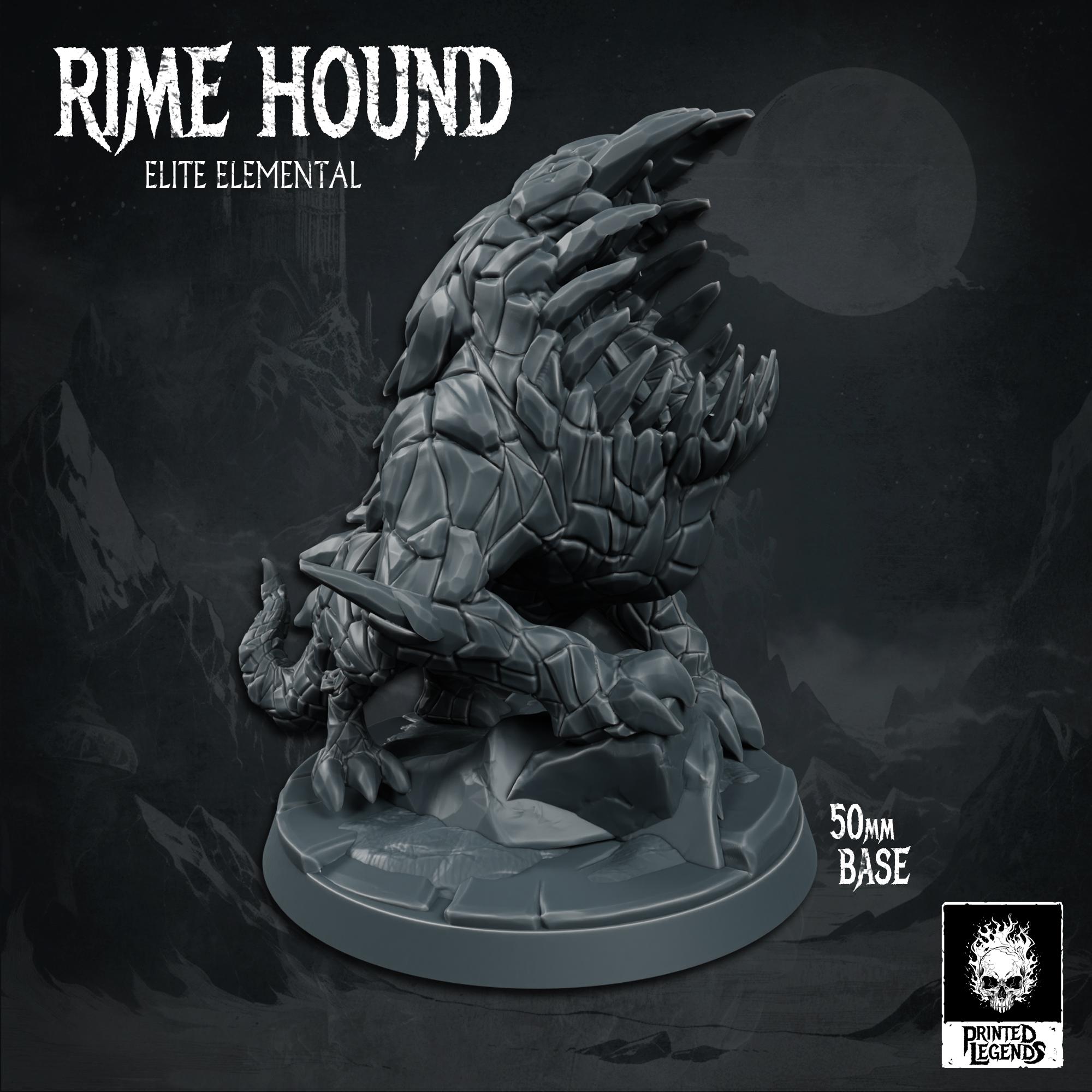 Rime Hounds x4 (40mm Bases) 3d model