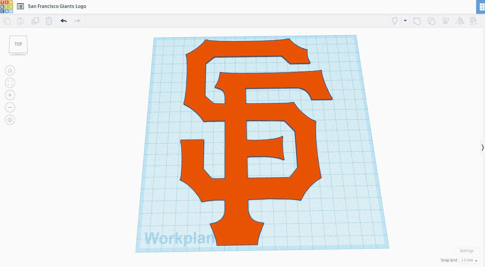 San Francisco Giants Logo 3d model