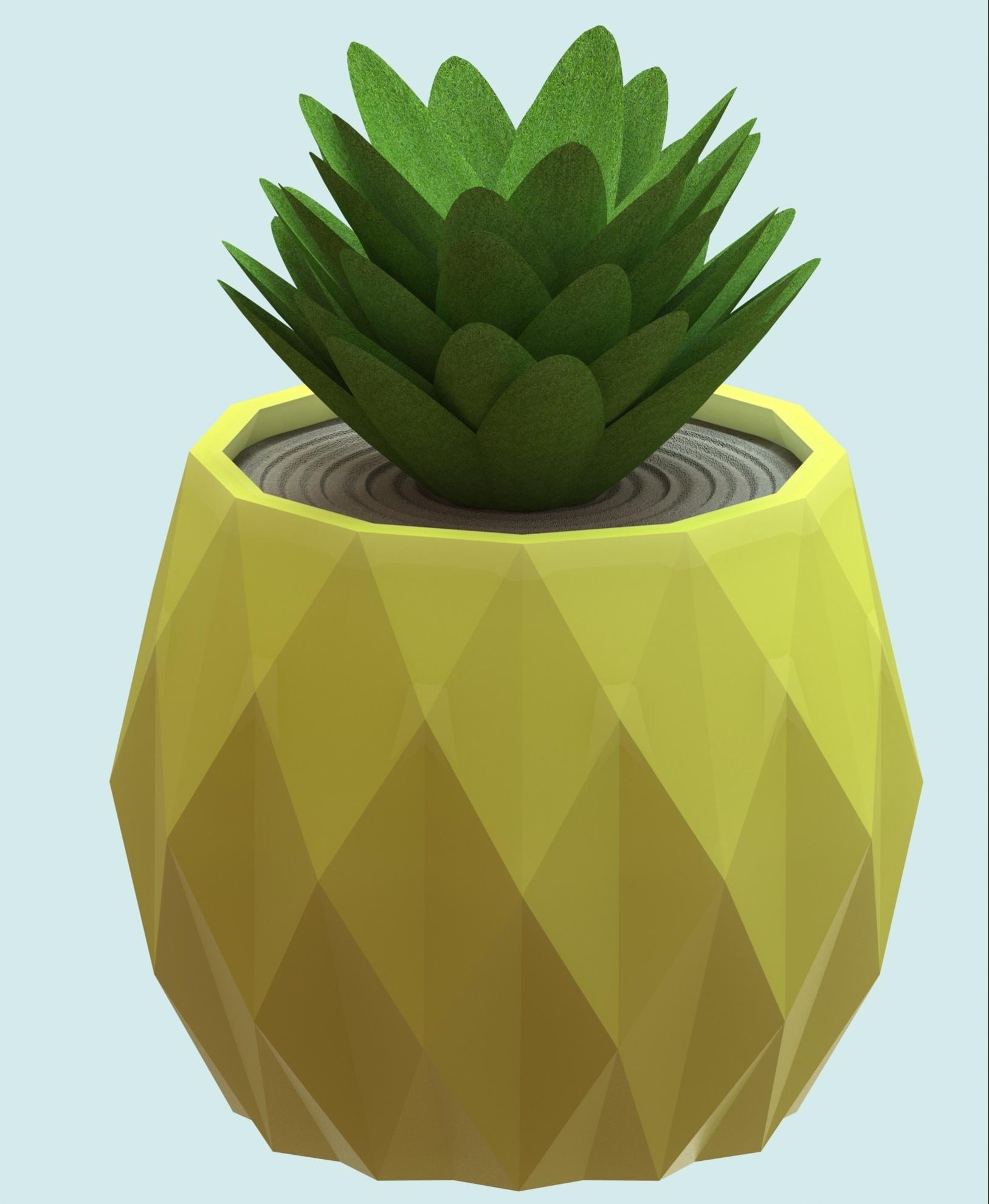 The Pineapple Planter ~  Planter ~ Free! 3d model