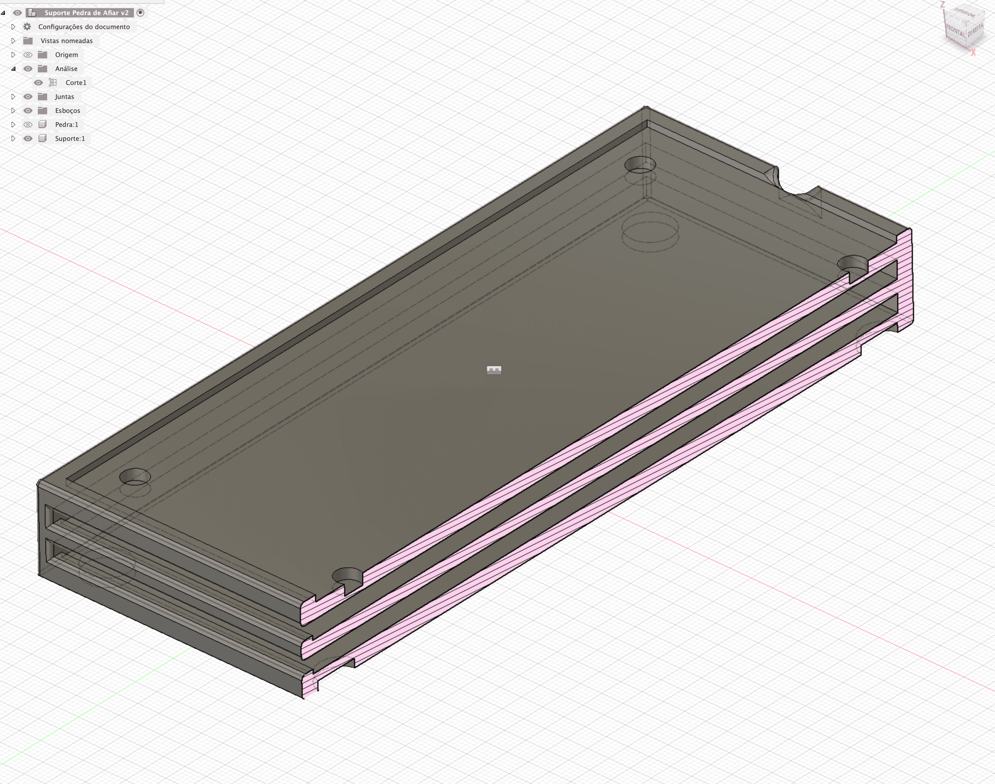 Sharpening stone support 3d model
