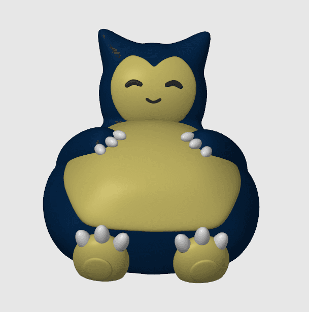 Snorlax Pokemon (3mf included, no support) 3d model