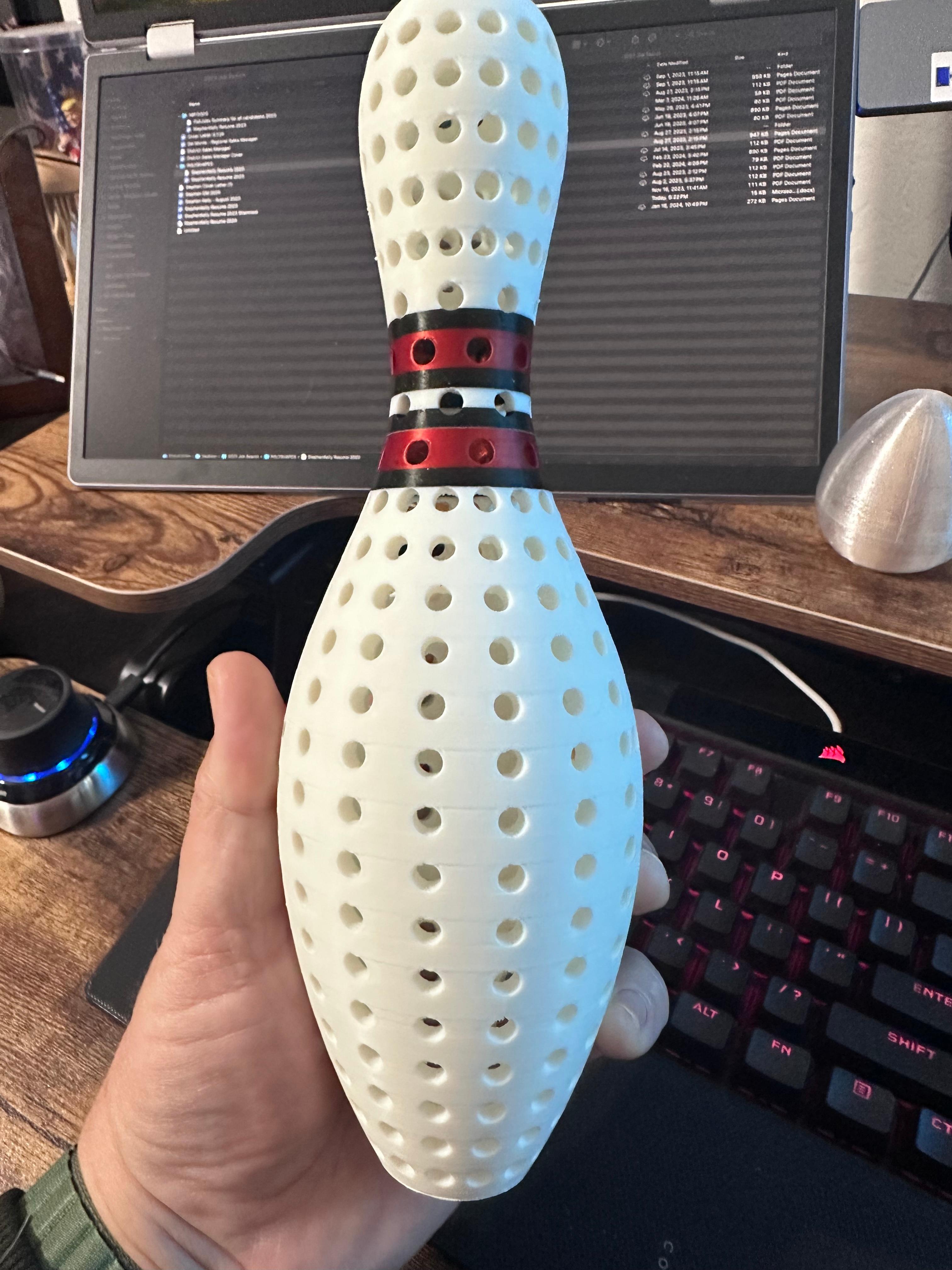 The Worlds first AIRLESS Bowling Pin  3d model