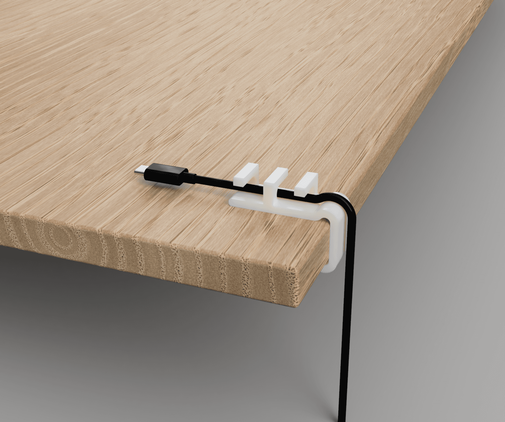 Customizable Table Desk Cable Management Clip with optional Glue