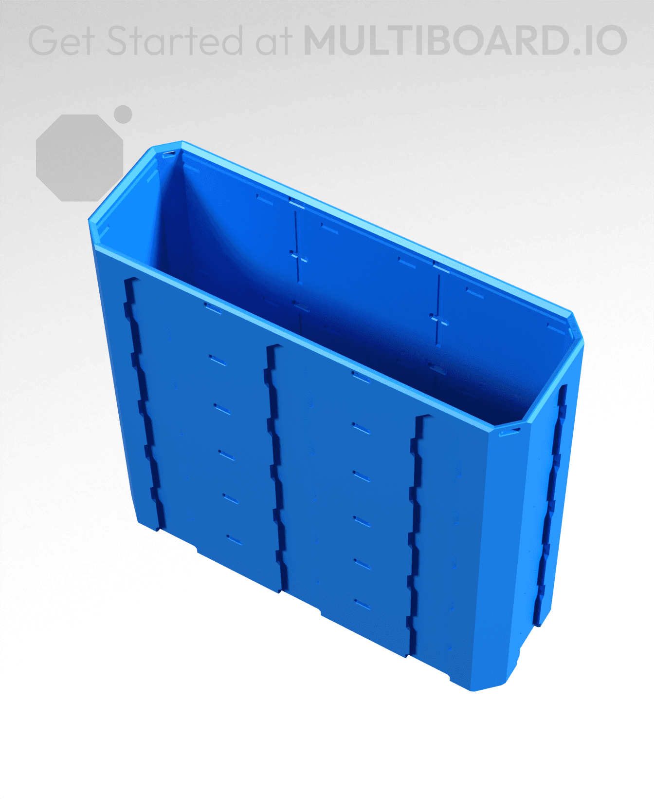 3x1x3 - Topped Multipoint Rail - Pop-In Multibin Shell Extension 3d model