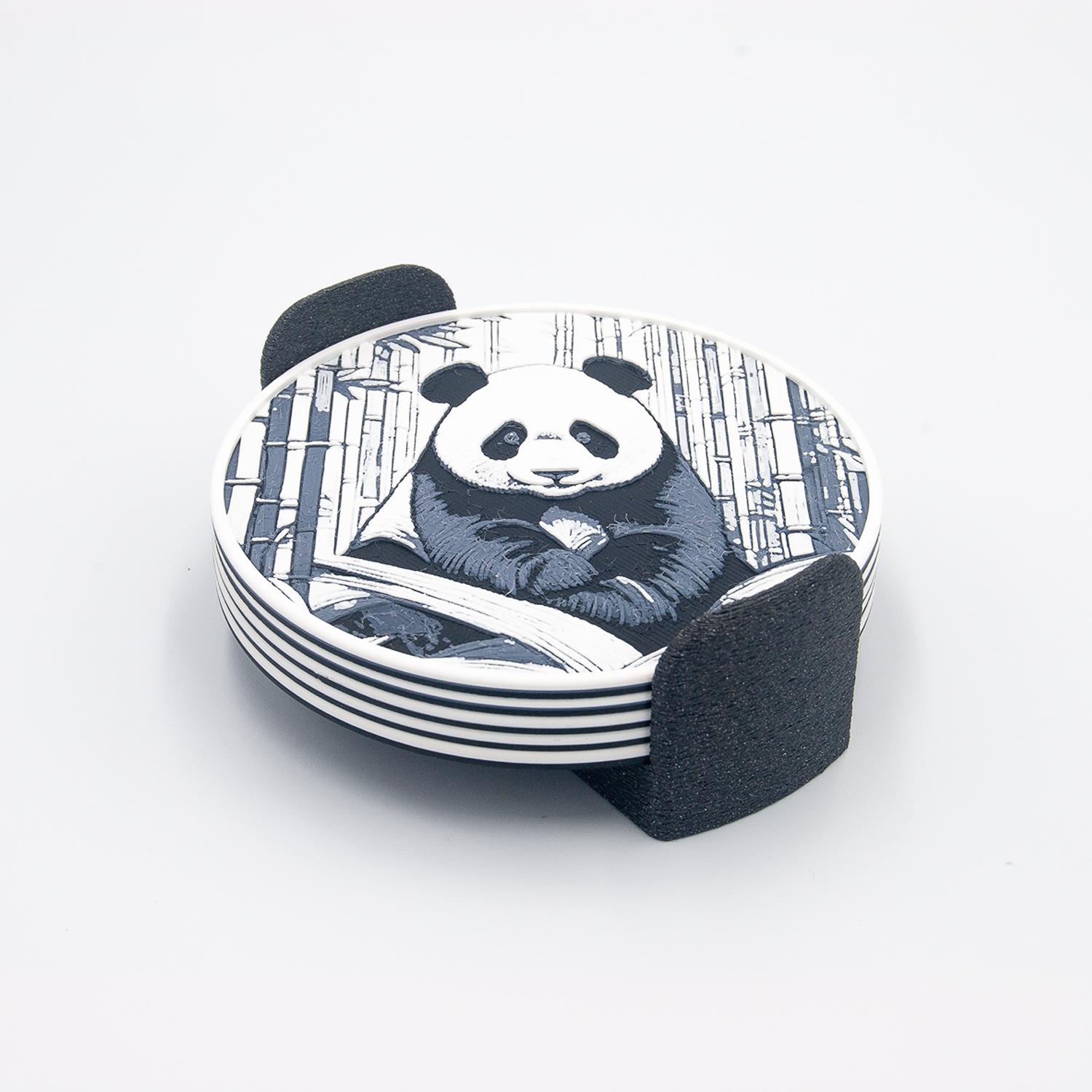 Giant Panda Coasters 3d model