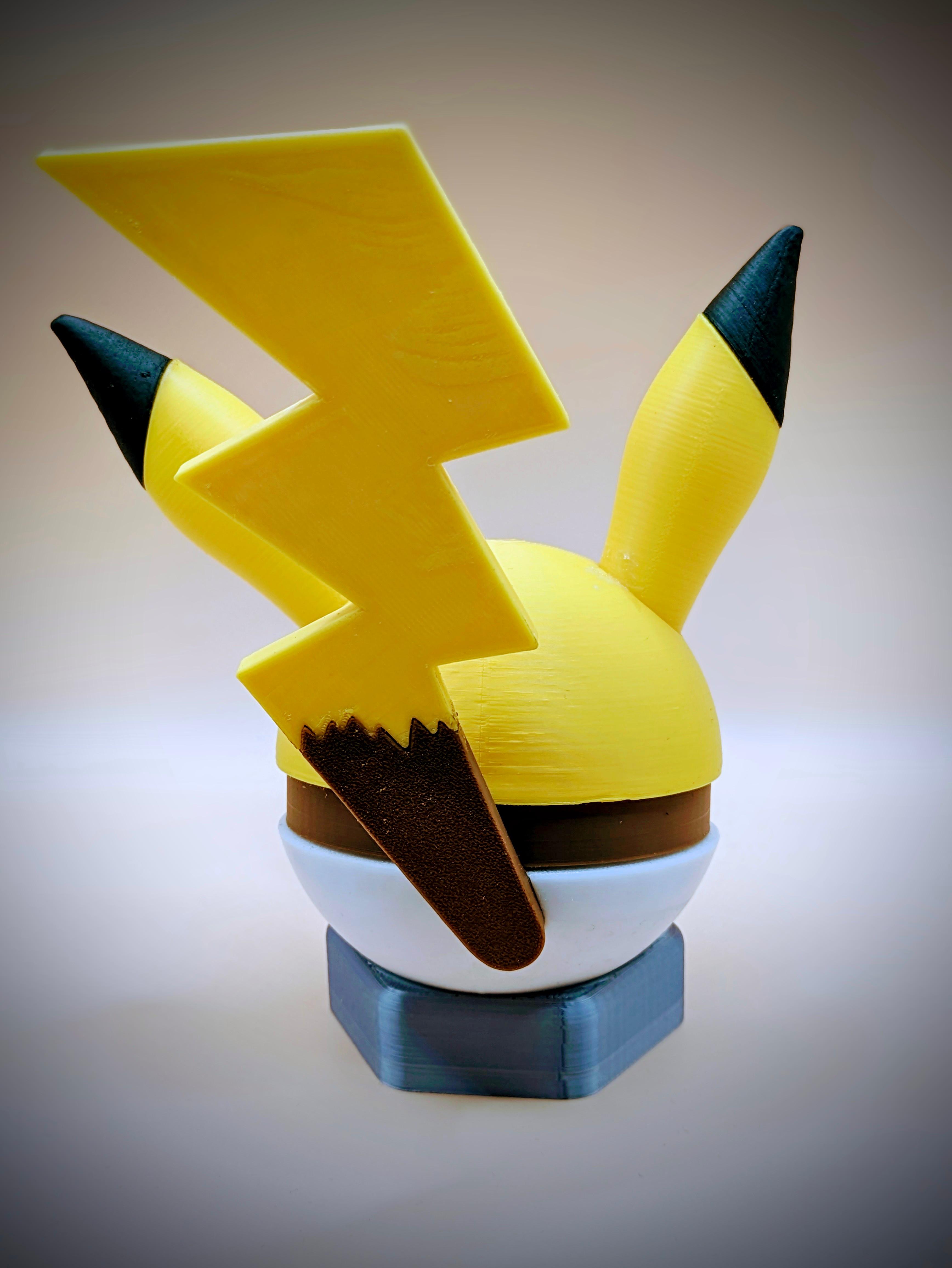Pikachu Pokeball (MULTIPART)&(COMPLETE).stl 3d model