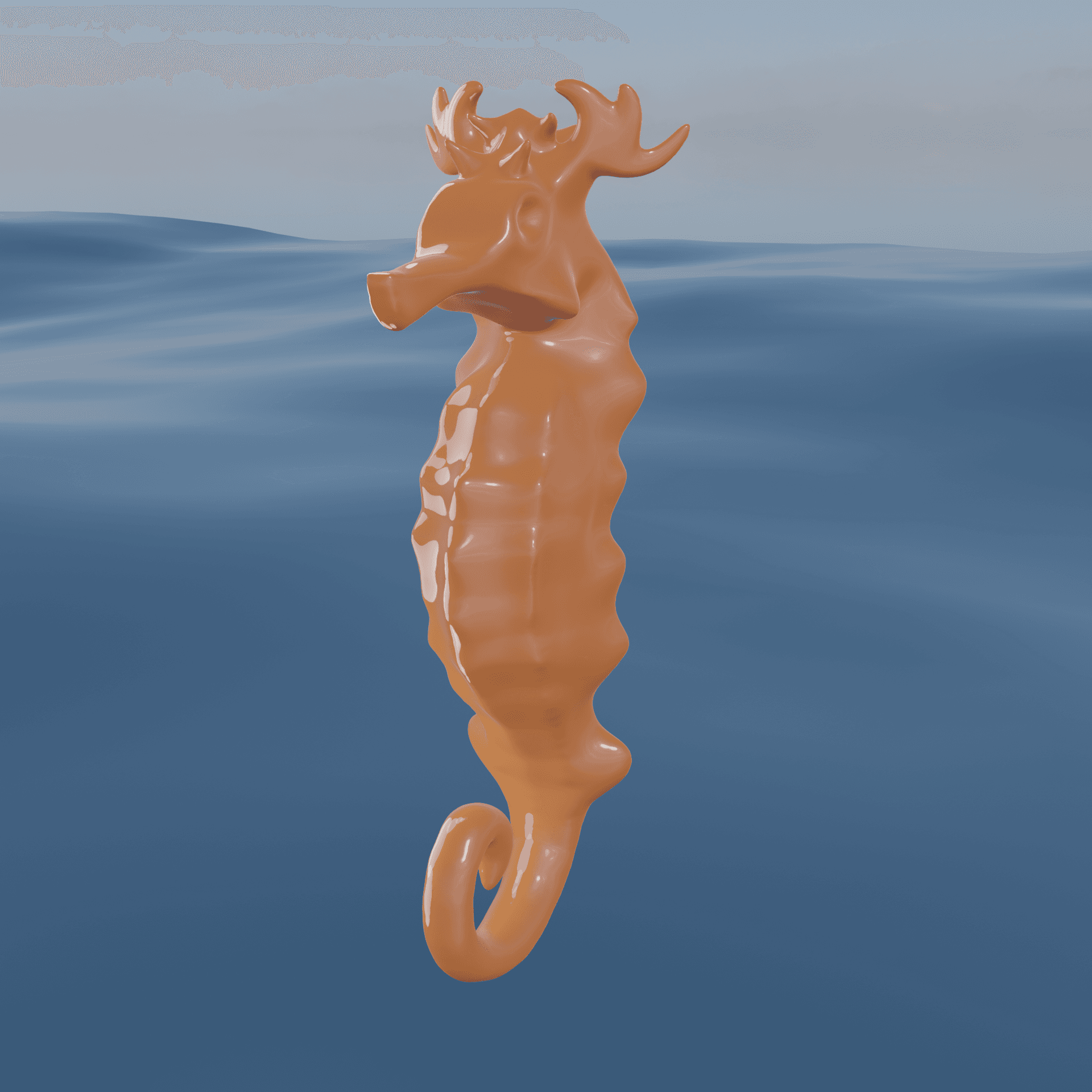 Sculted Seahorse 3d model