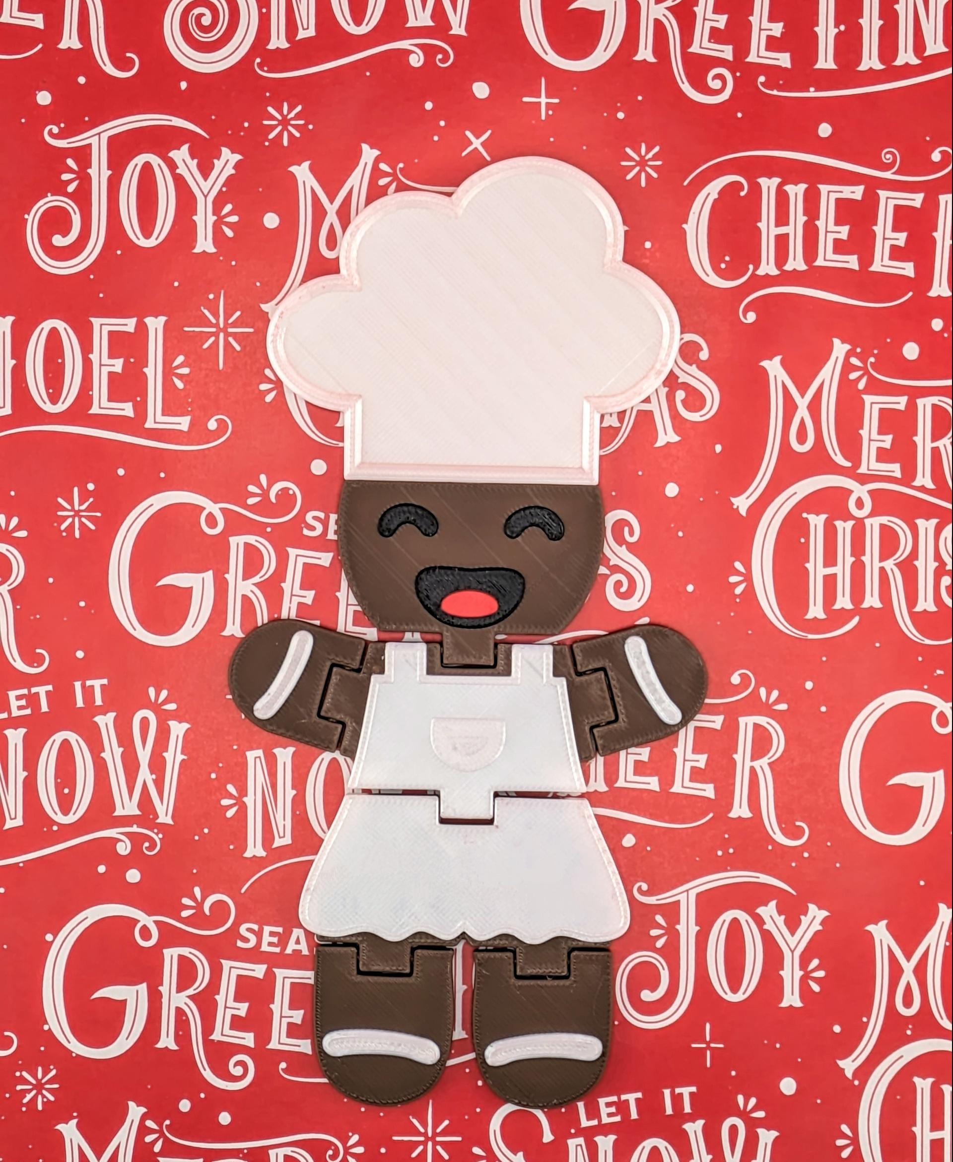 Gingerbread Cook White pieces.stl 3d model