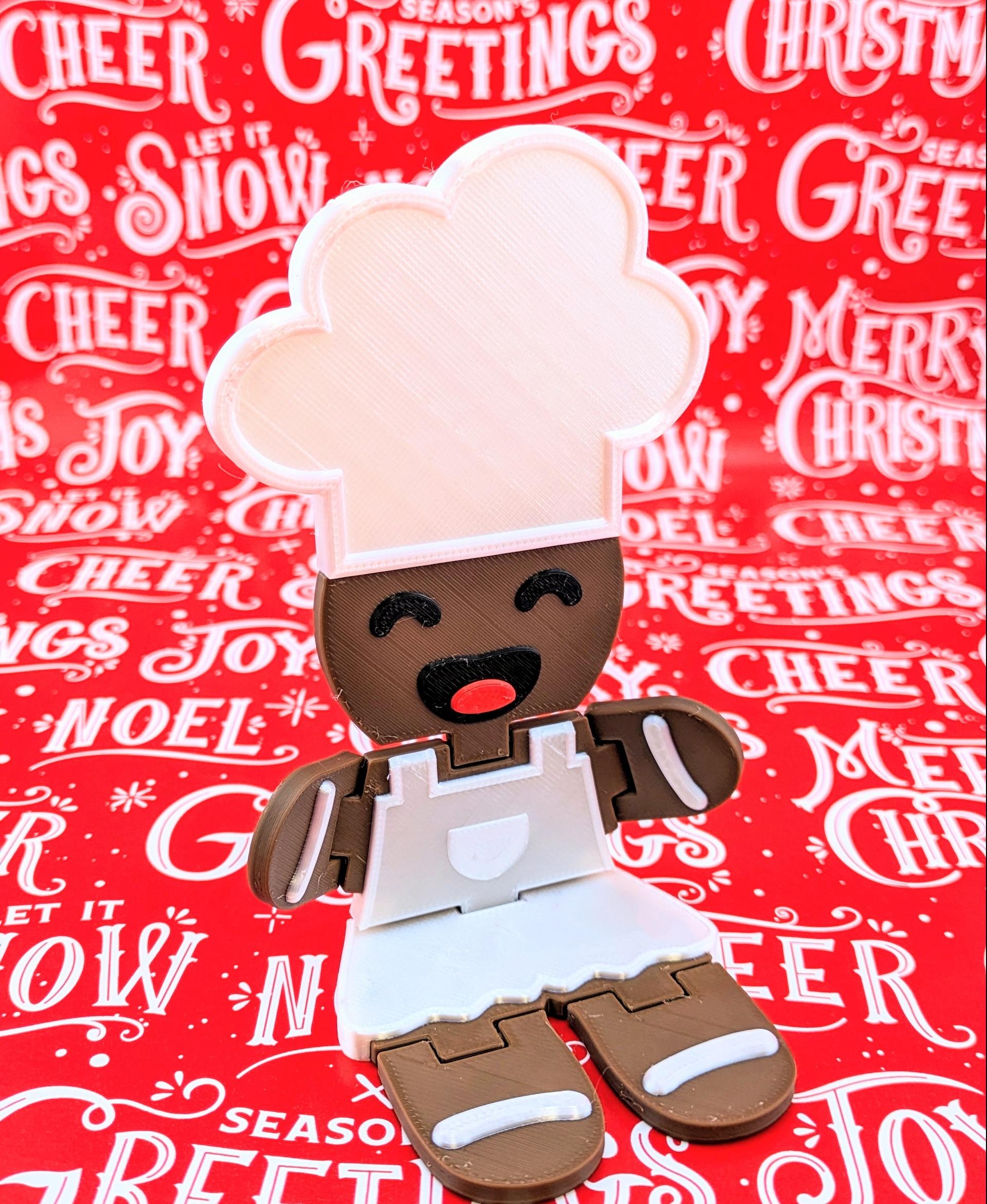 Gingerbread Cook White pieces.stl 3d model