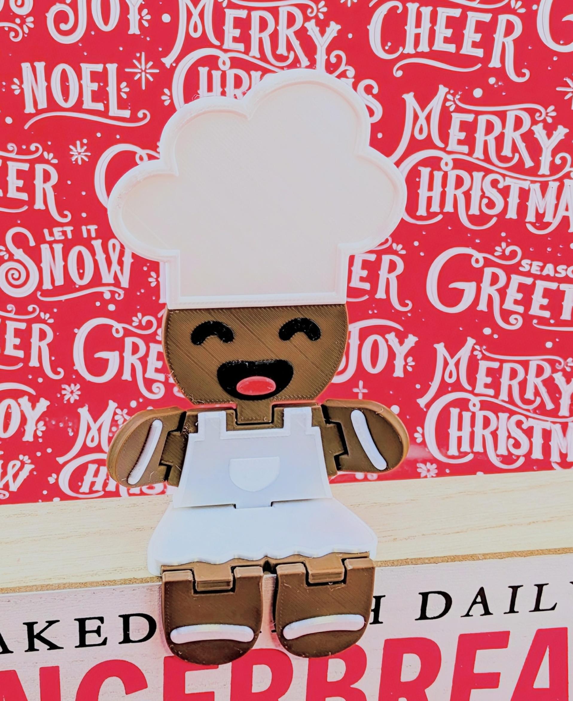 Gingerbread Cook White pieces.stl 3d model