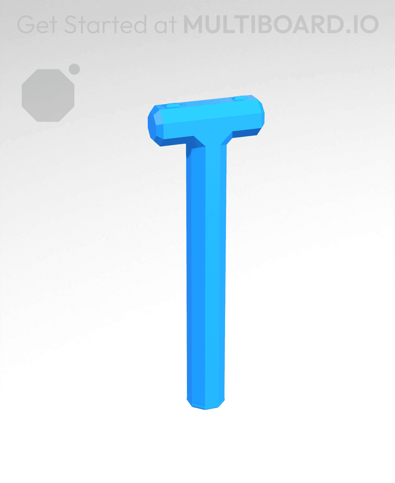 1x2.5H - Stacking Plate Handle 3d model