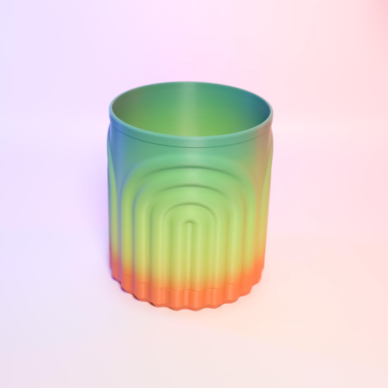 Round Rainbow Planter 3d model