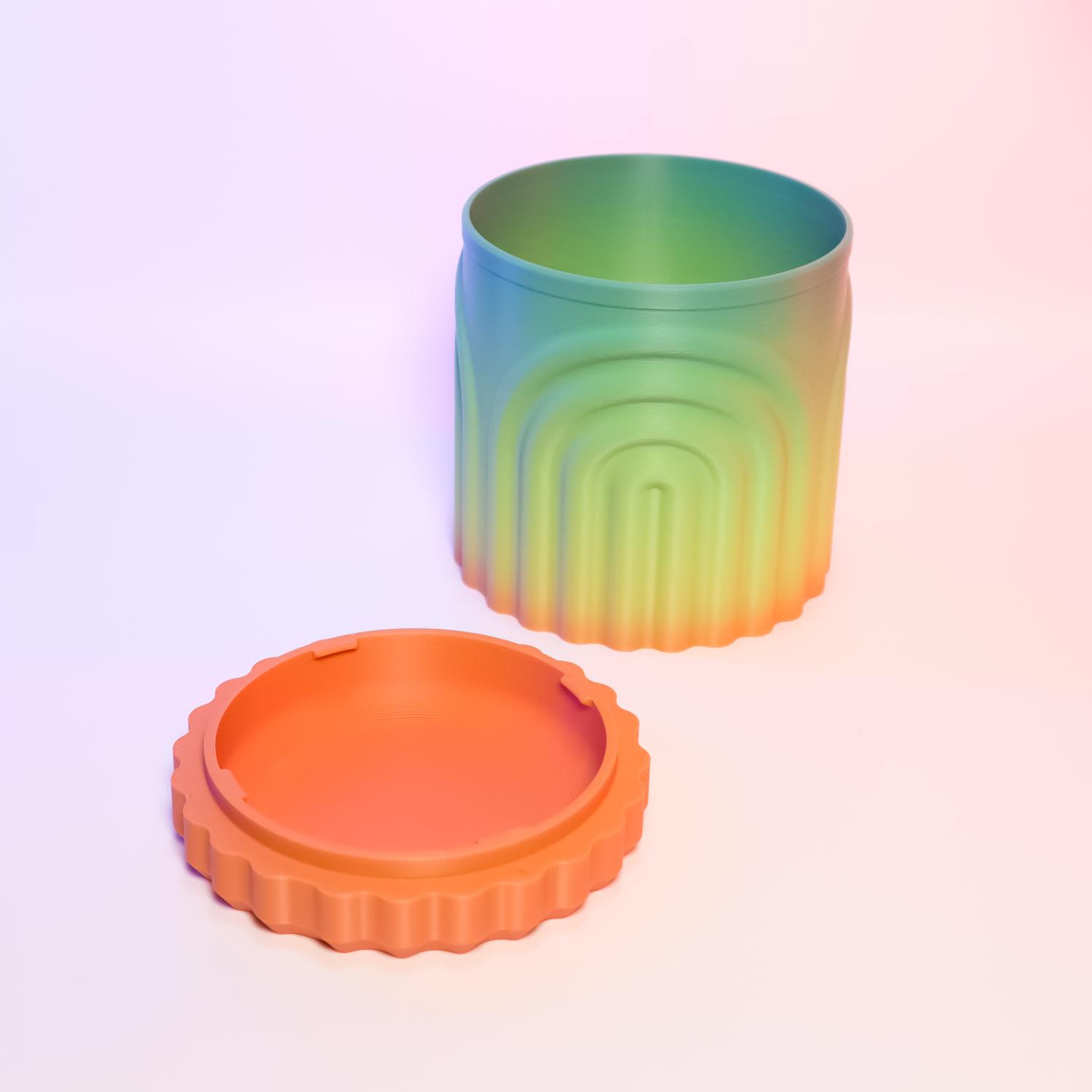 Round Rainbow Planter 3d model